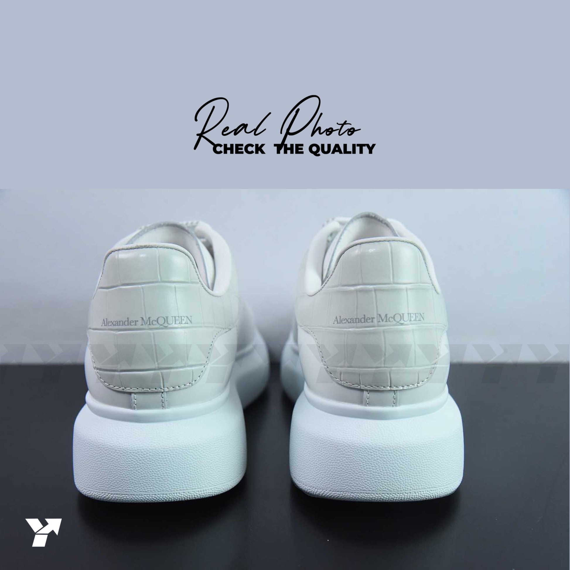 Alexander McQueen Wmns Oversized Sneaker 'White Croc'