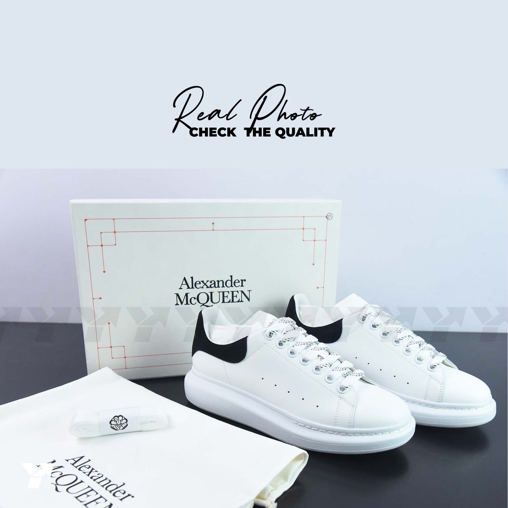 Alexander McQueen Oversized Sneaker 'White Black ivory' 2024