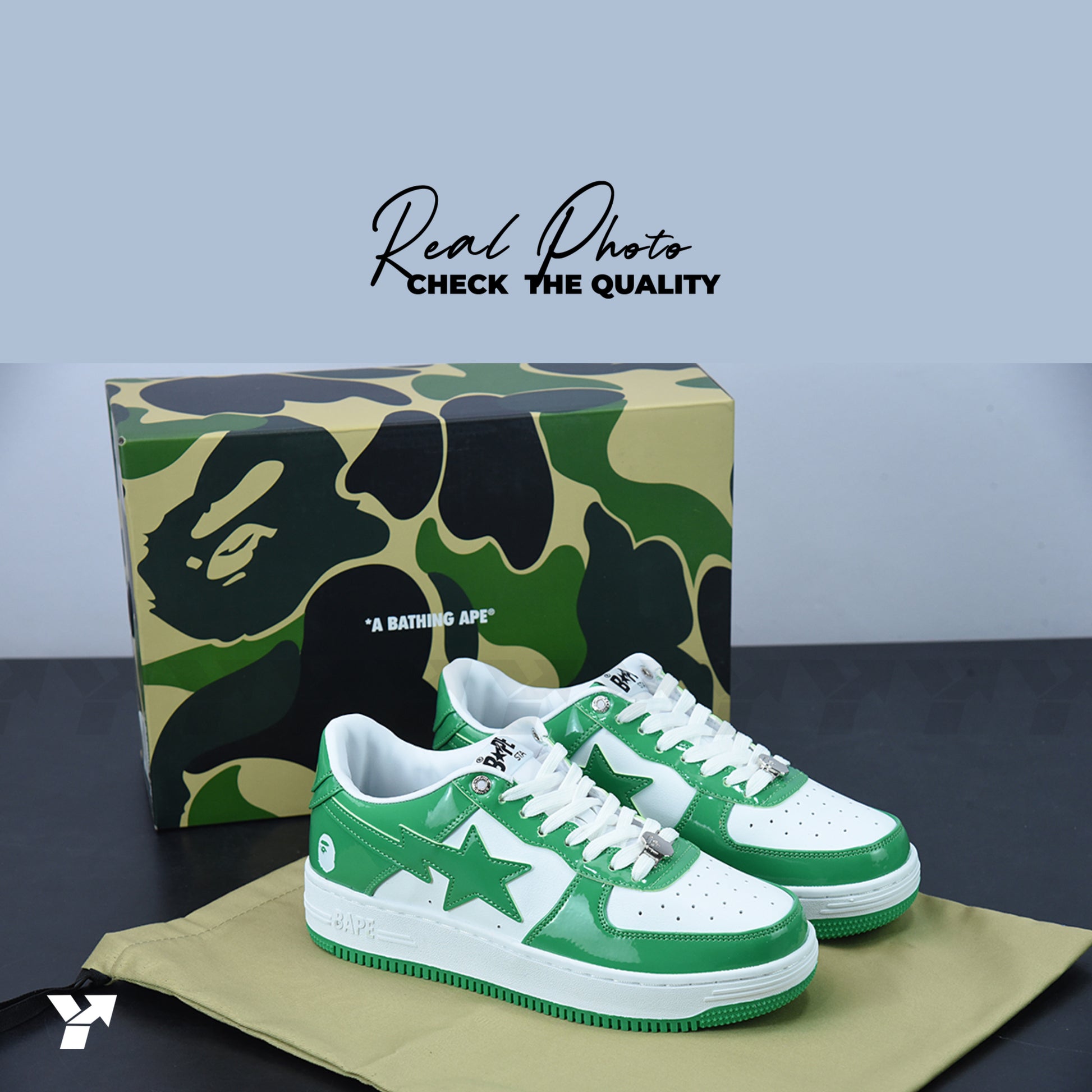 A Bathing Ape Bape Sta Low Green