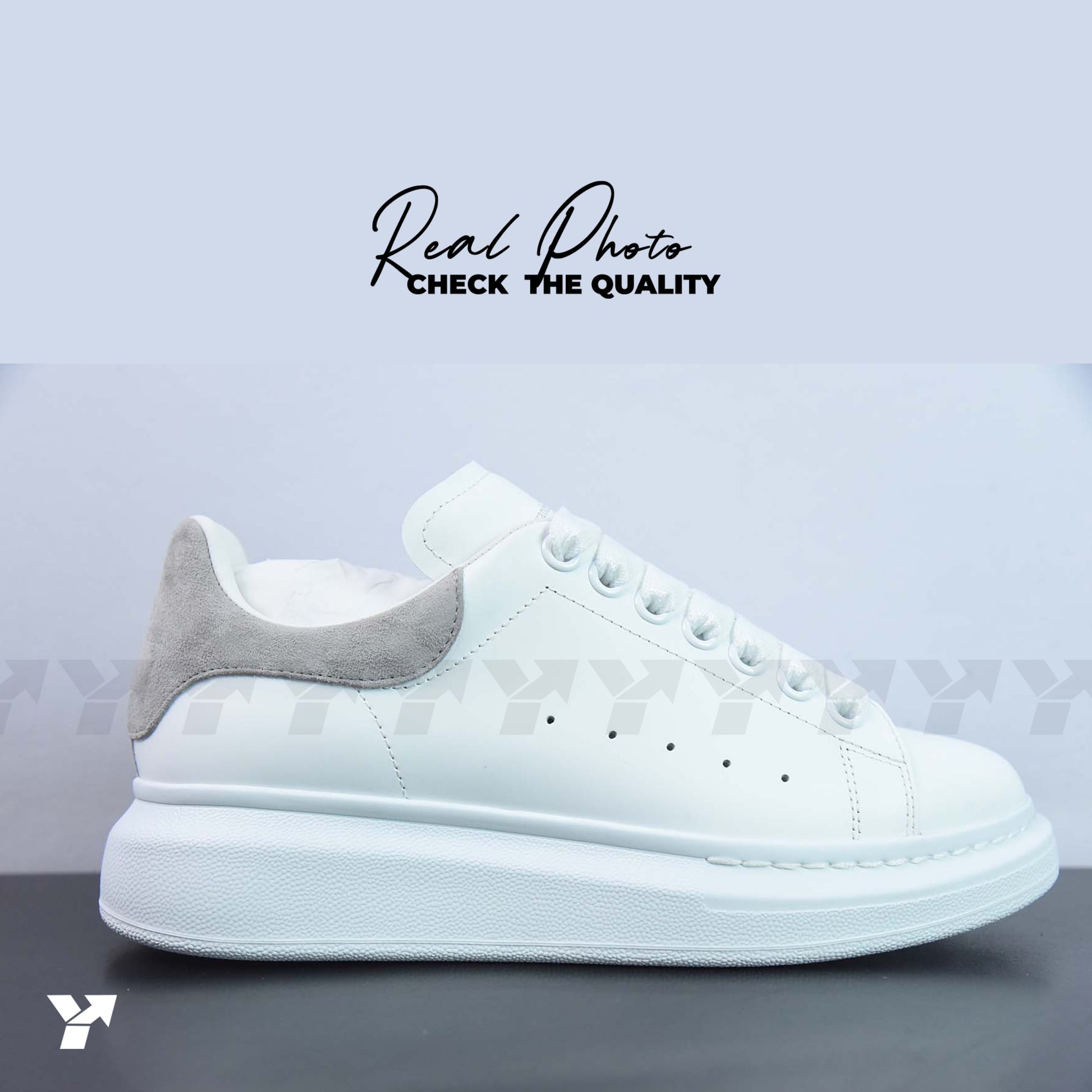 Alexander McQueen Oversized Sneaker 'White Grey Suede'