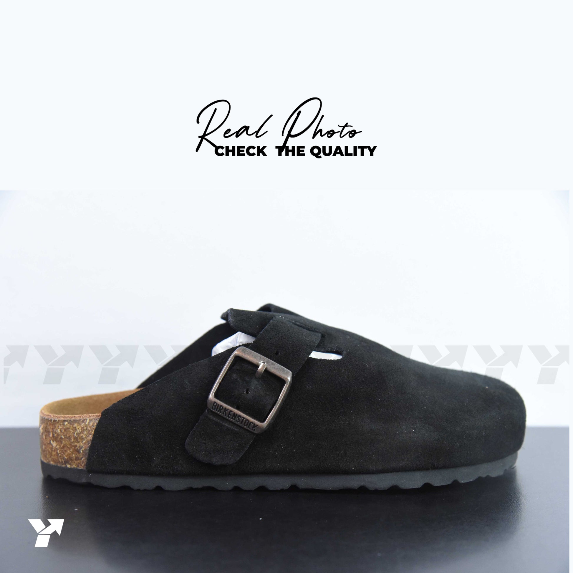 Birkenstock Boston Soft Footbed-Suede Black