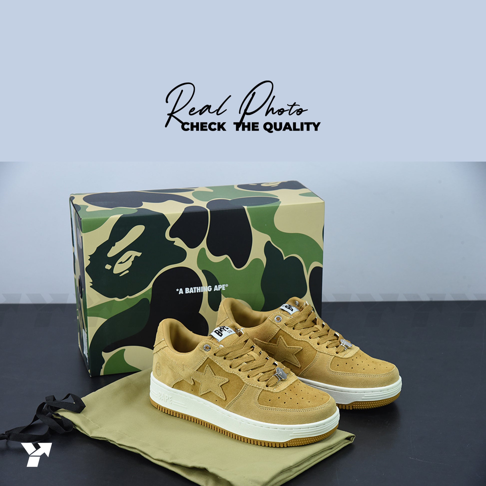 A Bathing Ape Bape Sta Beige Suede