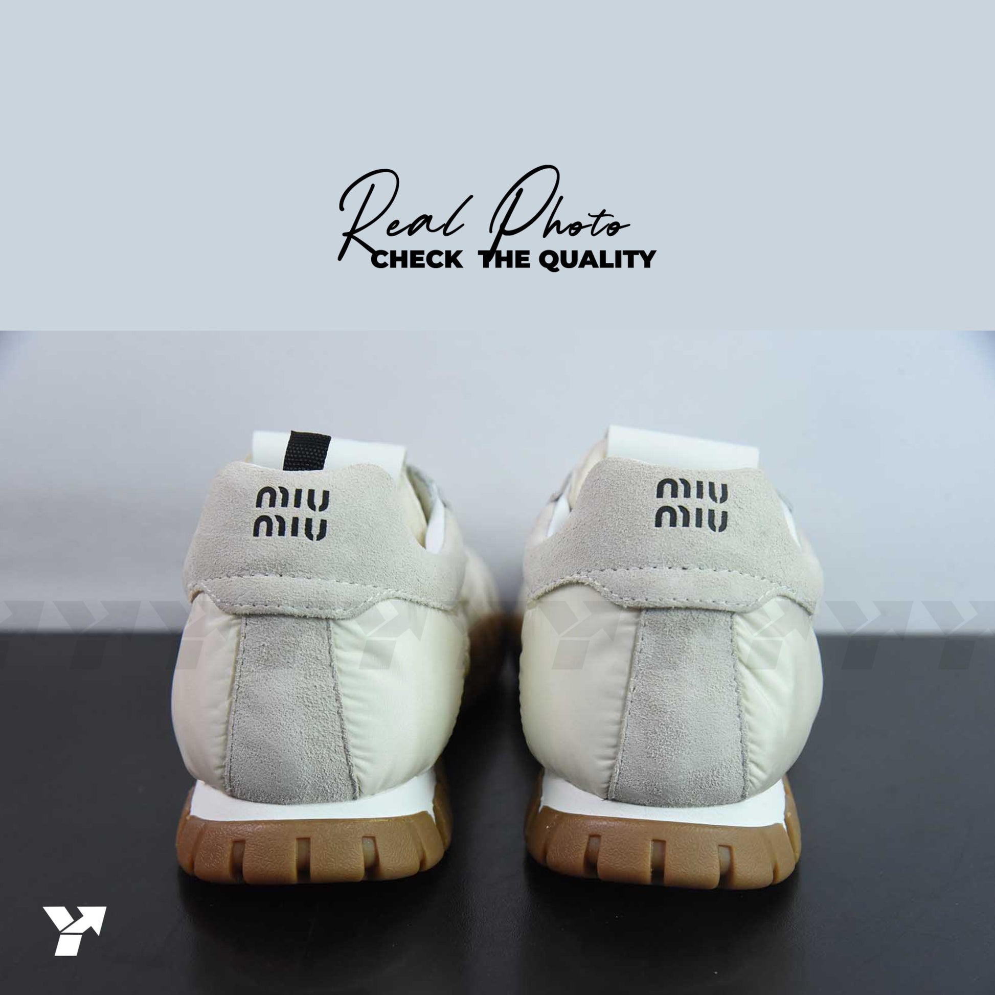 Miu Miu Tyre Technical Fabric-Ivory