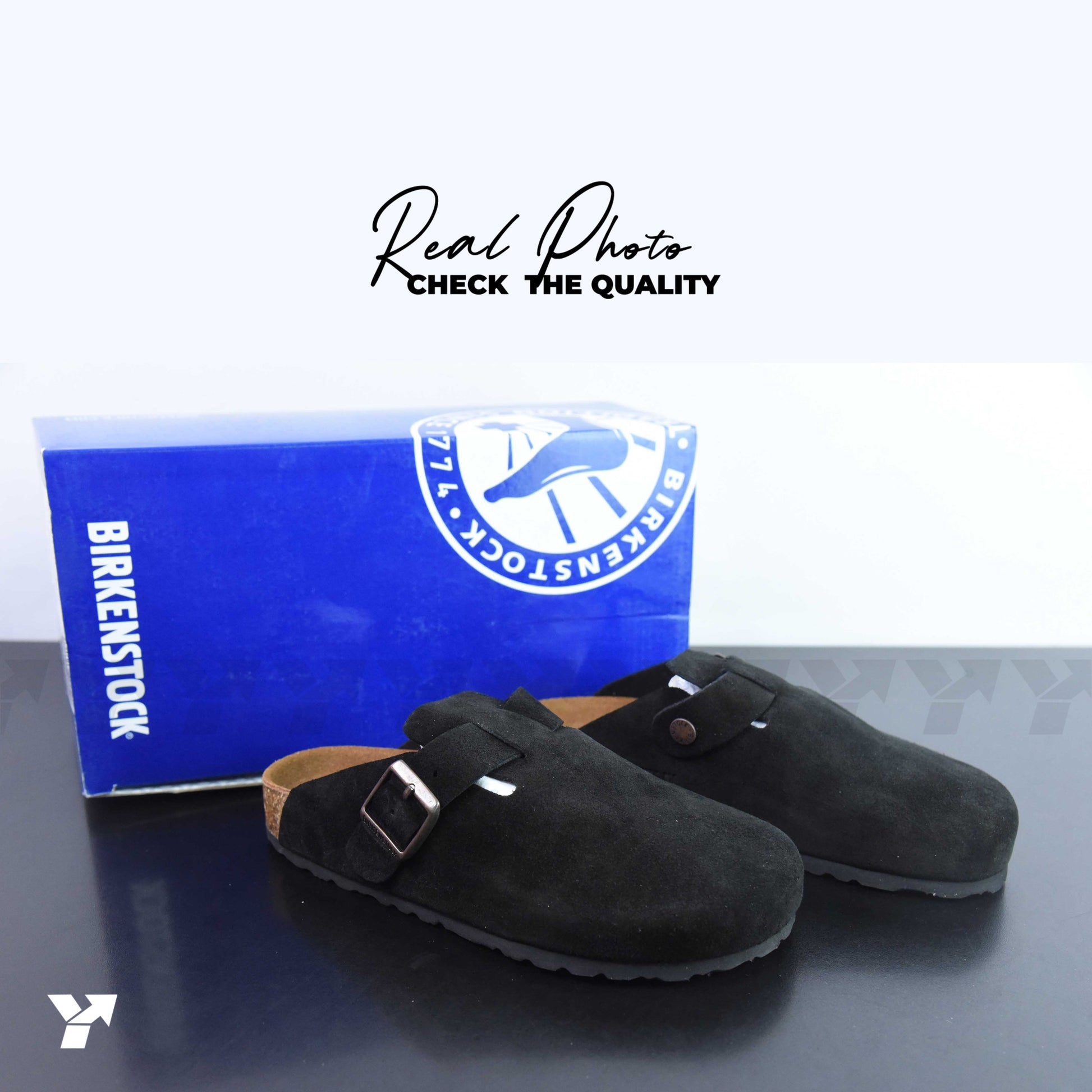 Birkenstock Boston Soft Footbed-Suede Black