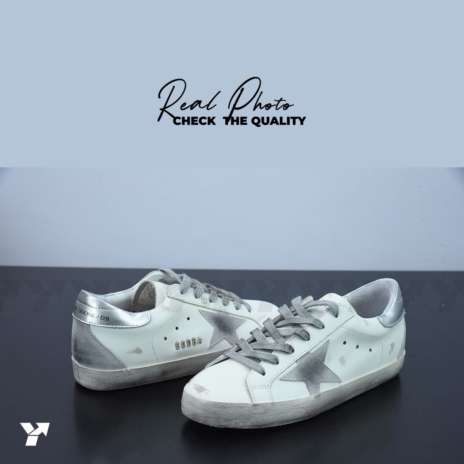 Golden Goose Super-Star White silver