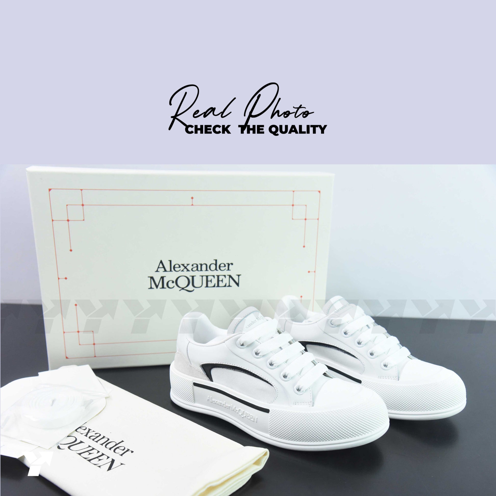 Alexander McQueen Skate Deck Plimsoll-white