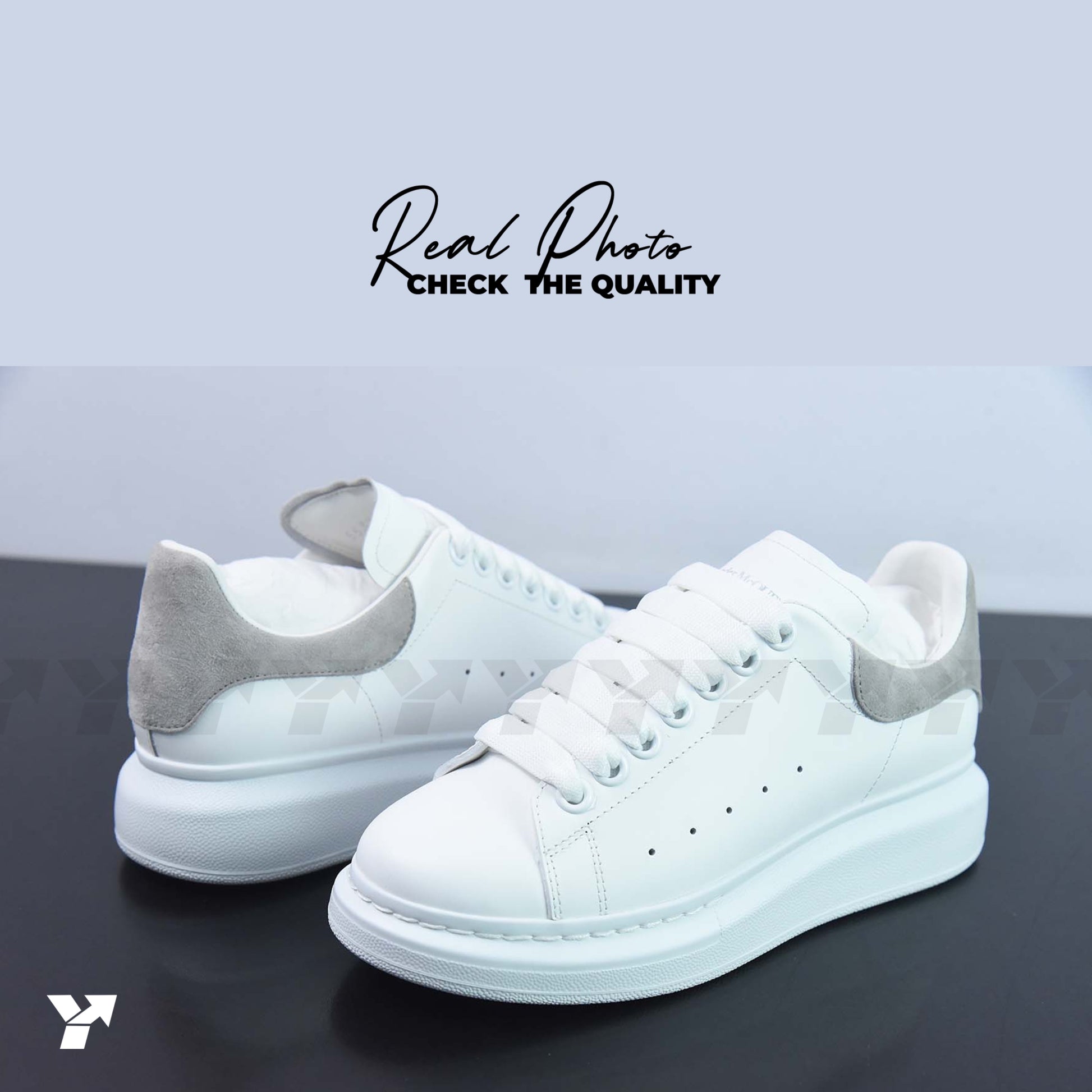 Alexander McQueen Oversized Sneaker 'White Grey Suede'