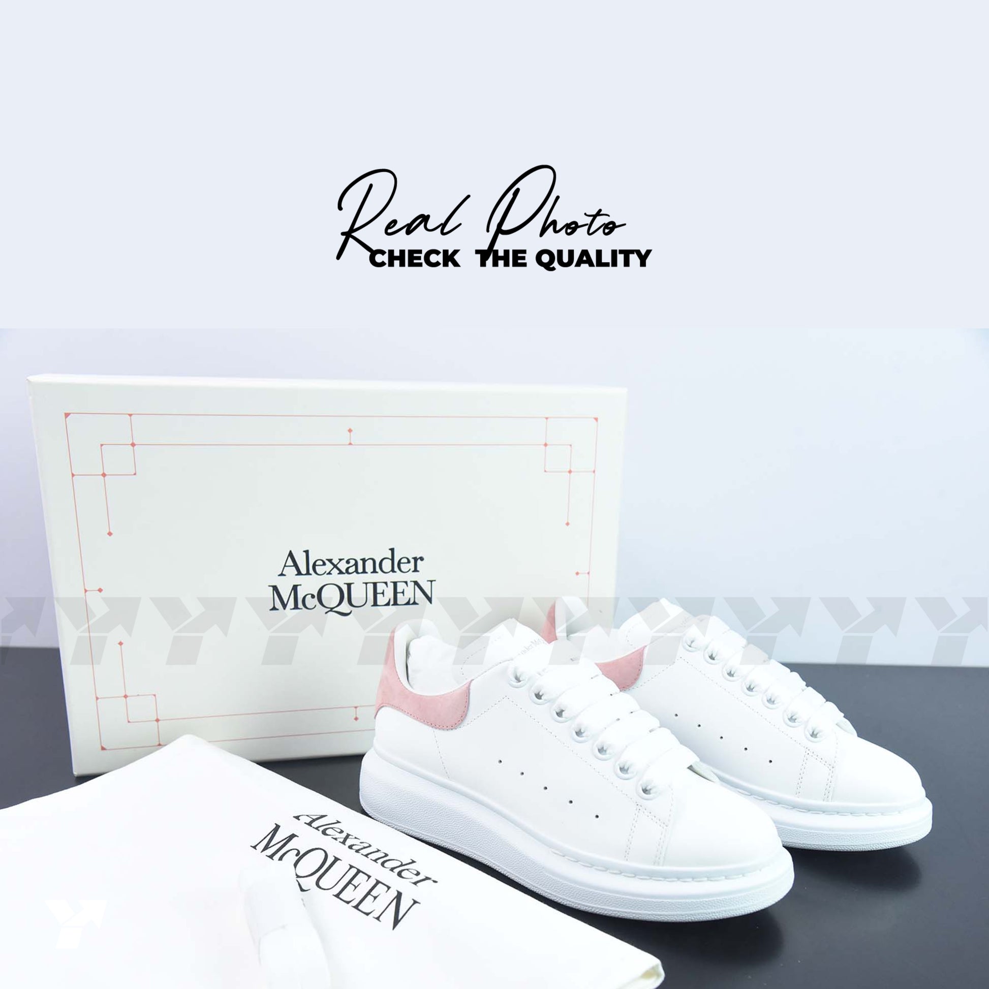 Alexander McQueen Wmns Oversized Sneaker 'White Sugar Pink'