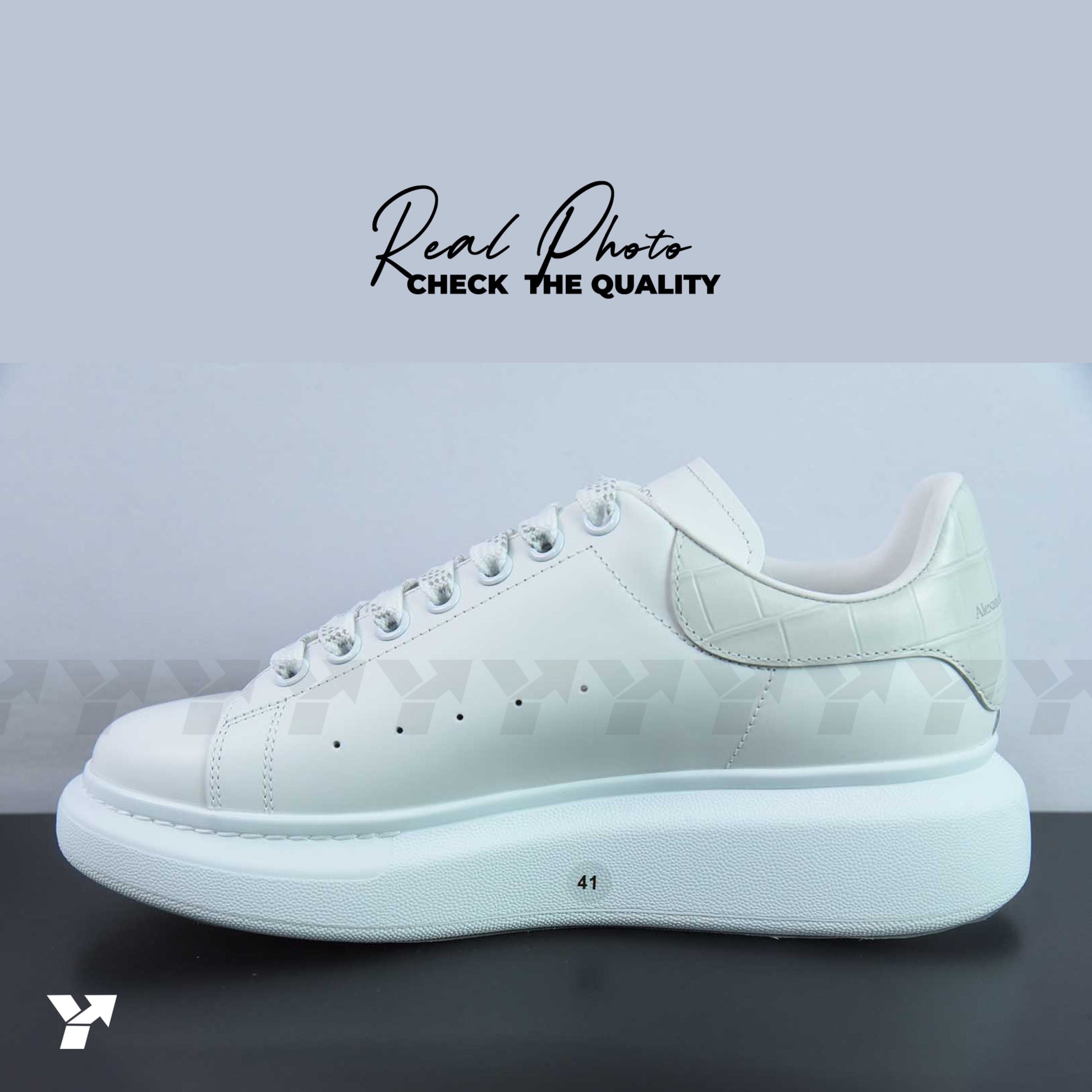 Alexander McQueen Wmns Oversized Sneaker 'White Croc'