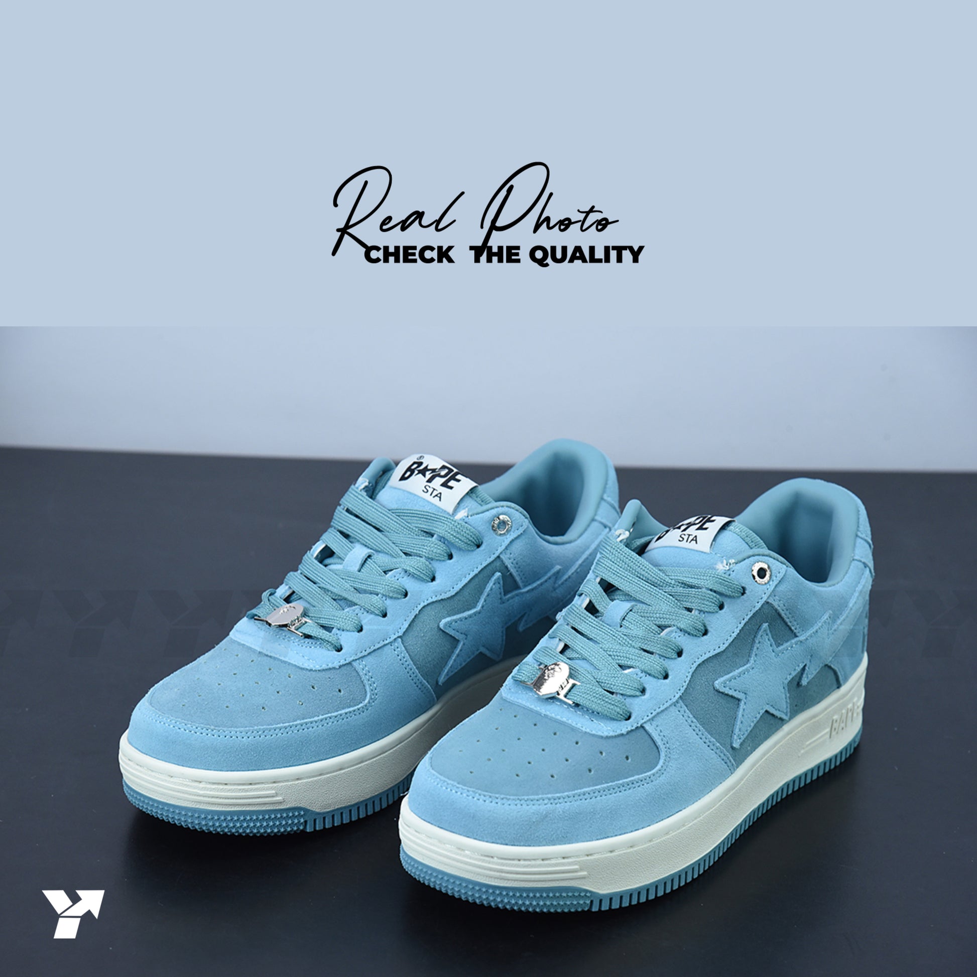 A Bathing Ape Bape Sta-Blue Suede