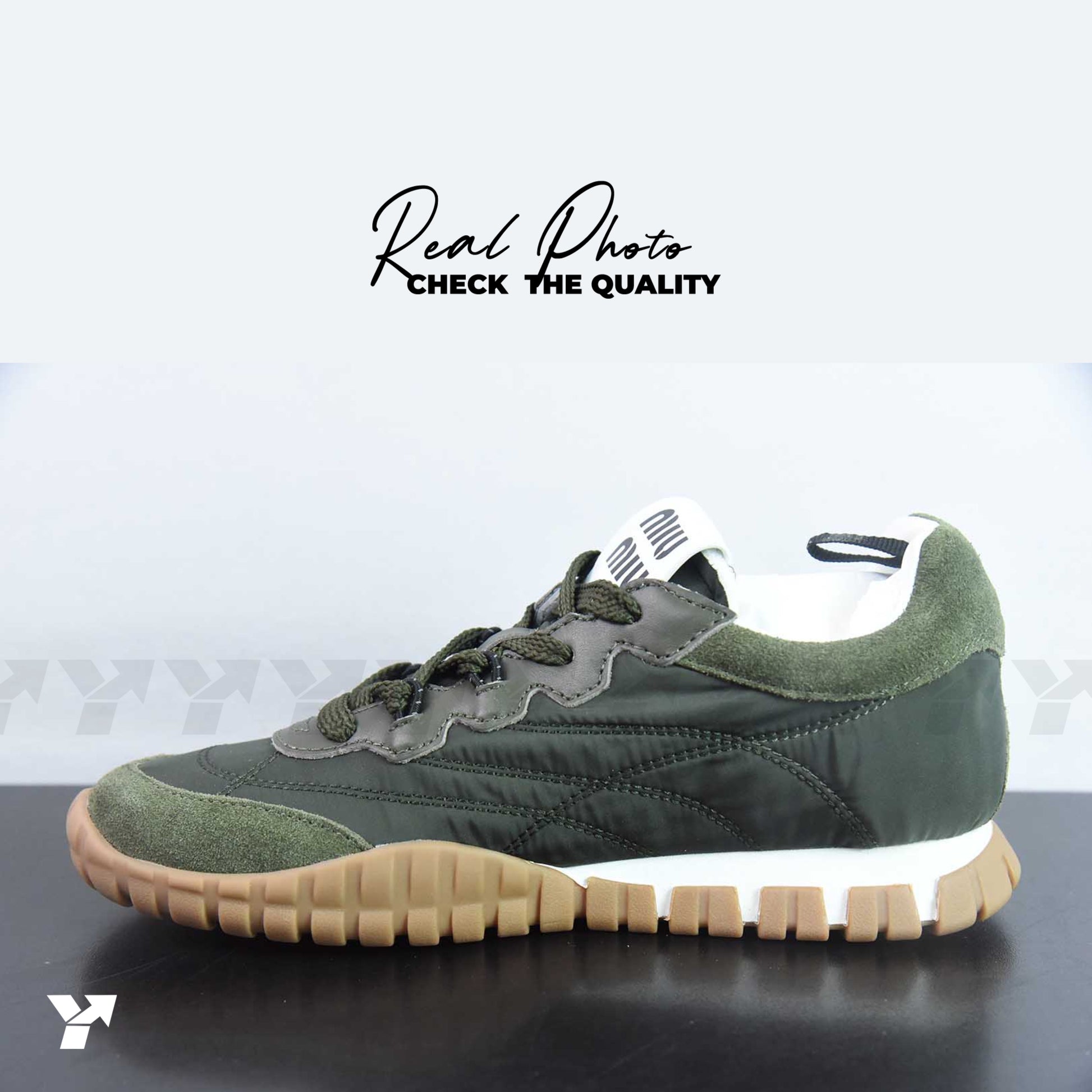 Miu Miu Tyre Technical Fabric-Loden Green