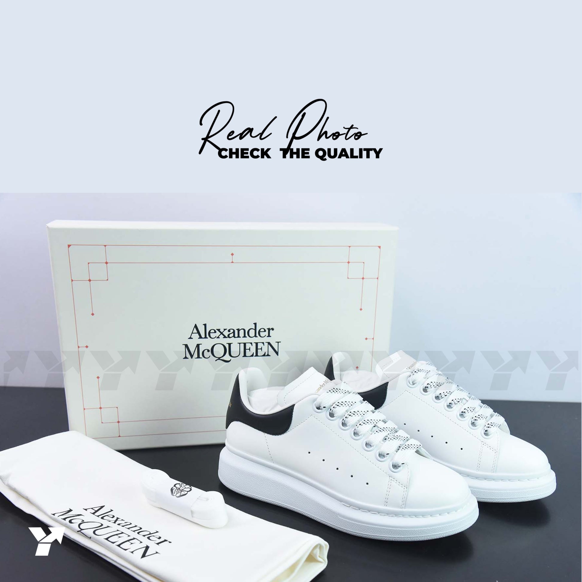 Alexander McQueen Oversized Sneaker 'White Black' 2024