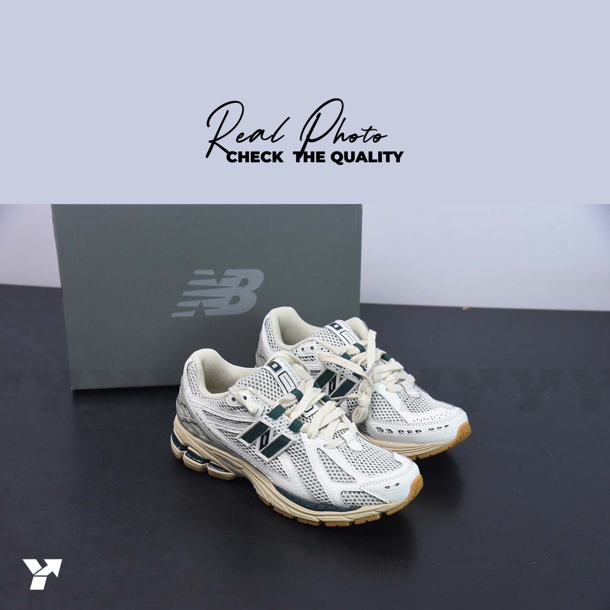 New Balance 1906R-White Green Cream