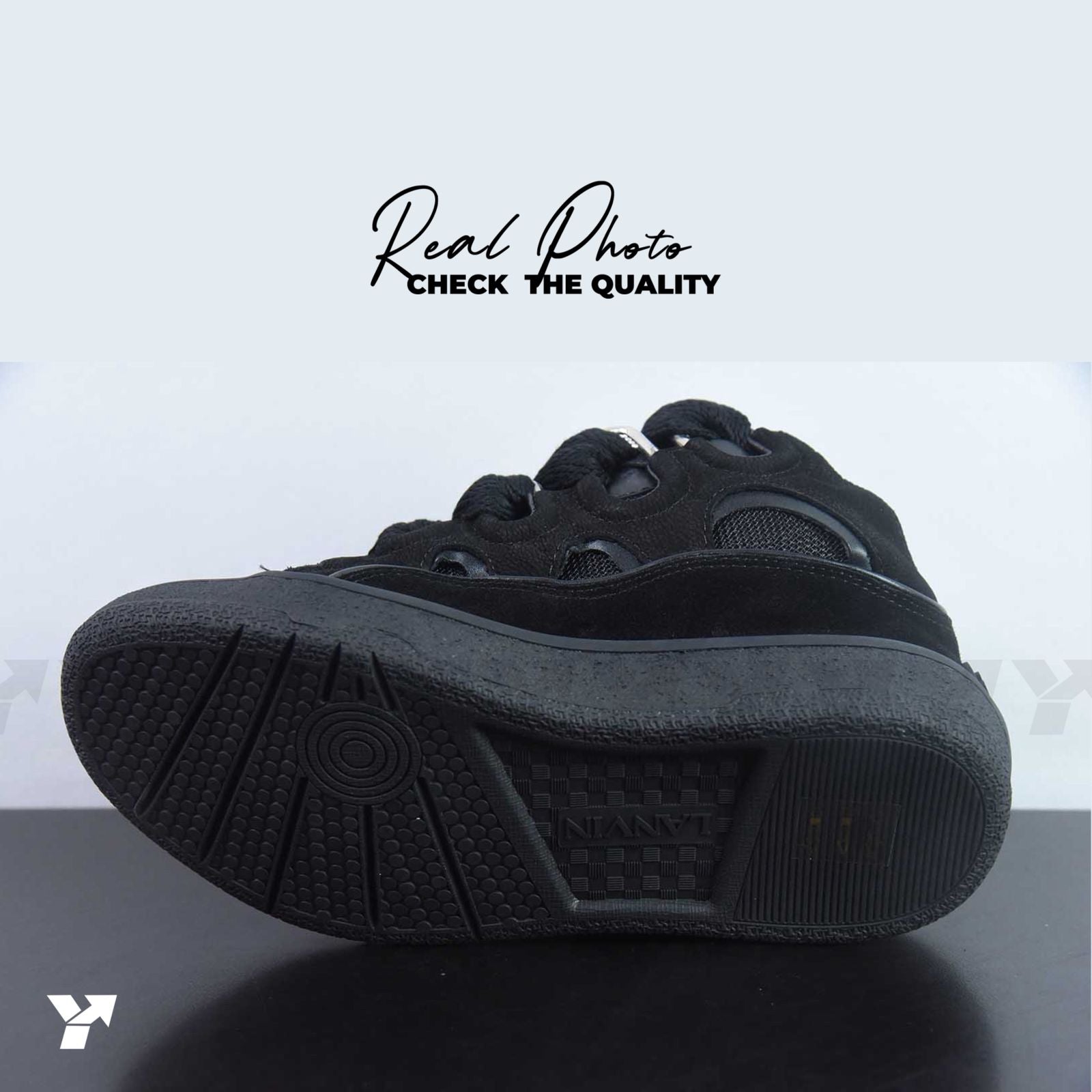 Lanvin Leather Curb-Triple Black
