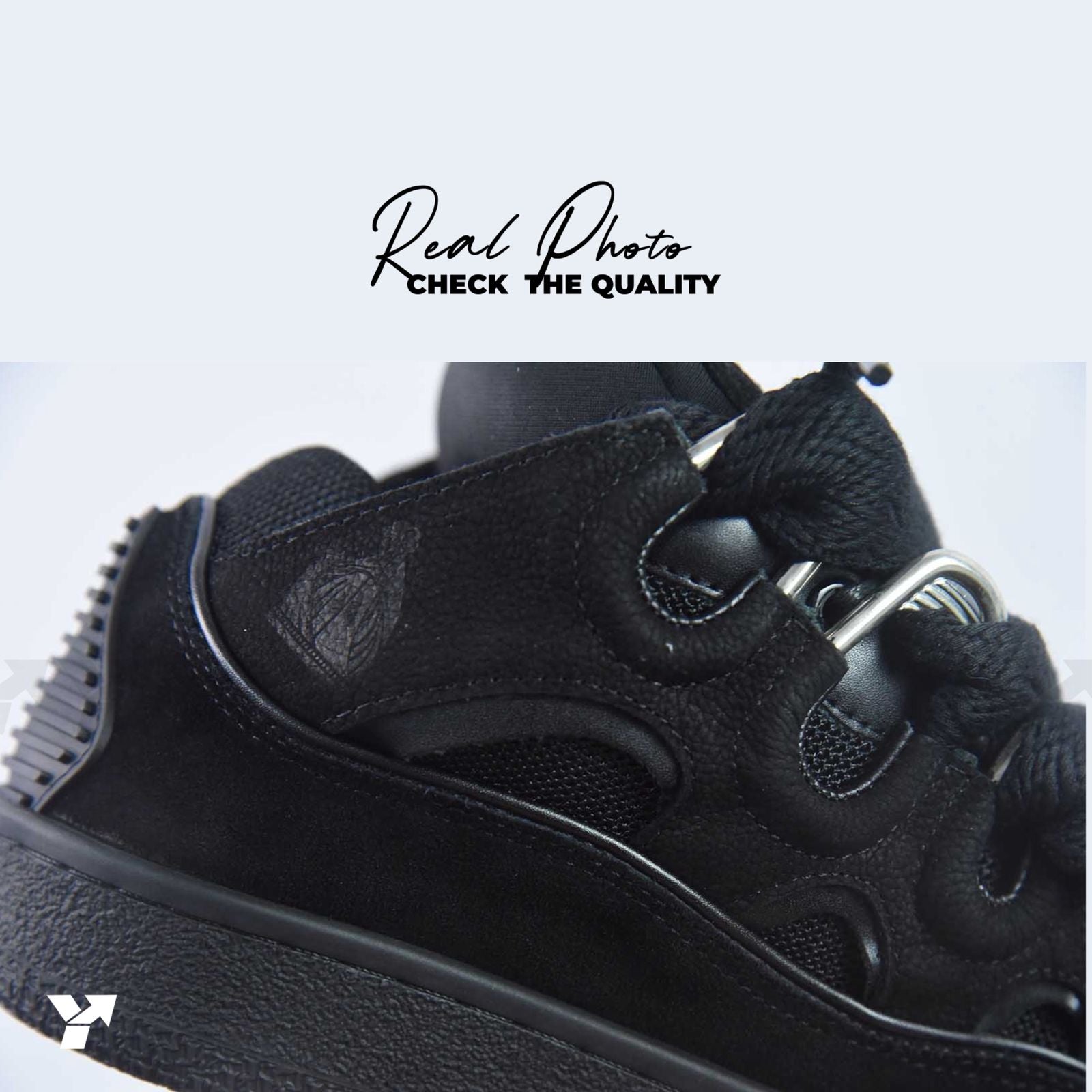Lanvin Leather Curb-Triple Black