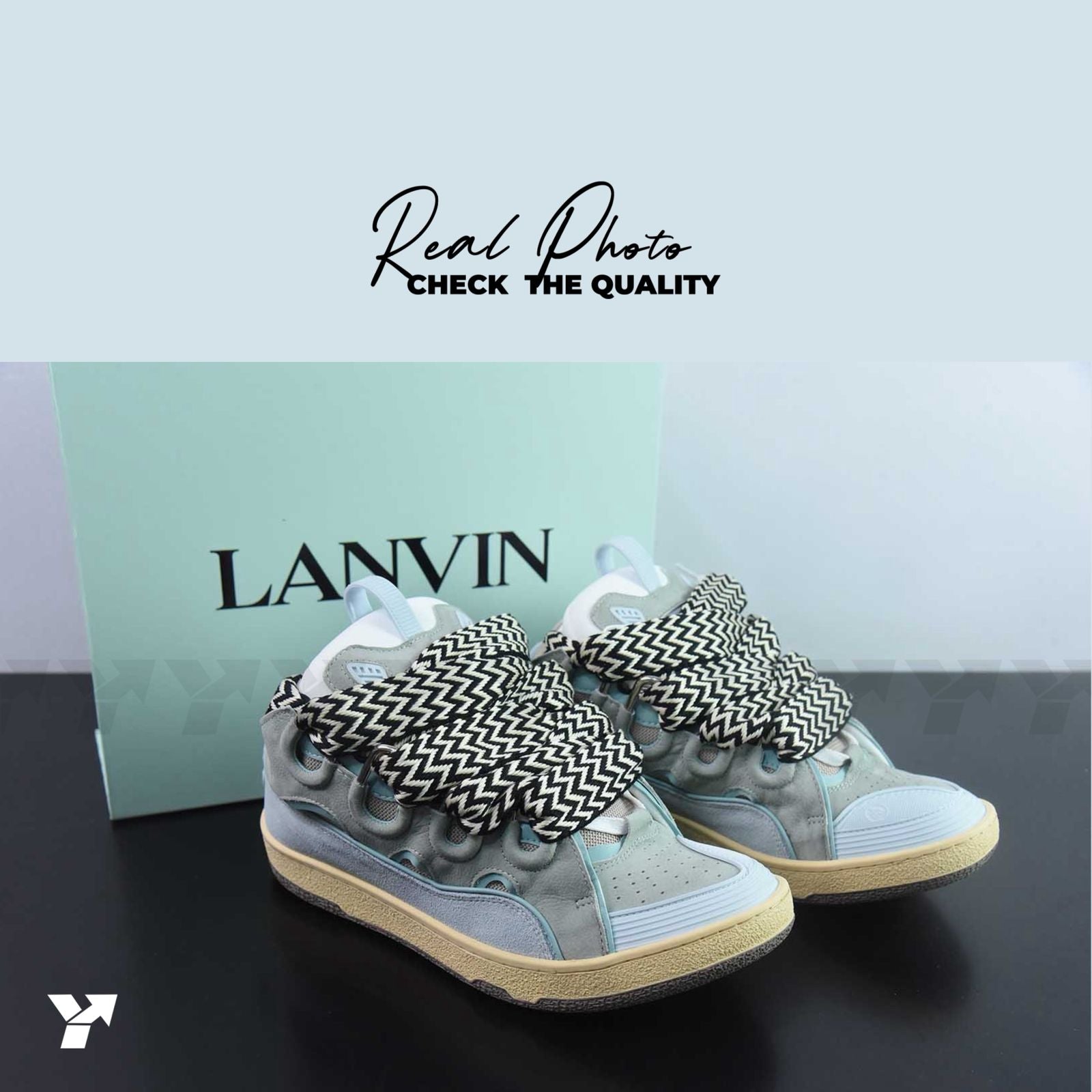 Lanvin Leather Cur-Pale Blue