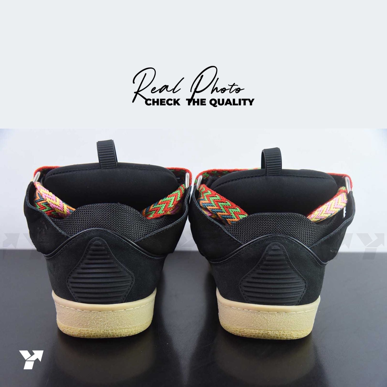Lanvin Leather Curb-Black Multicolor