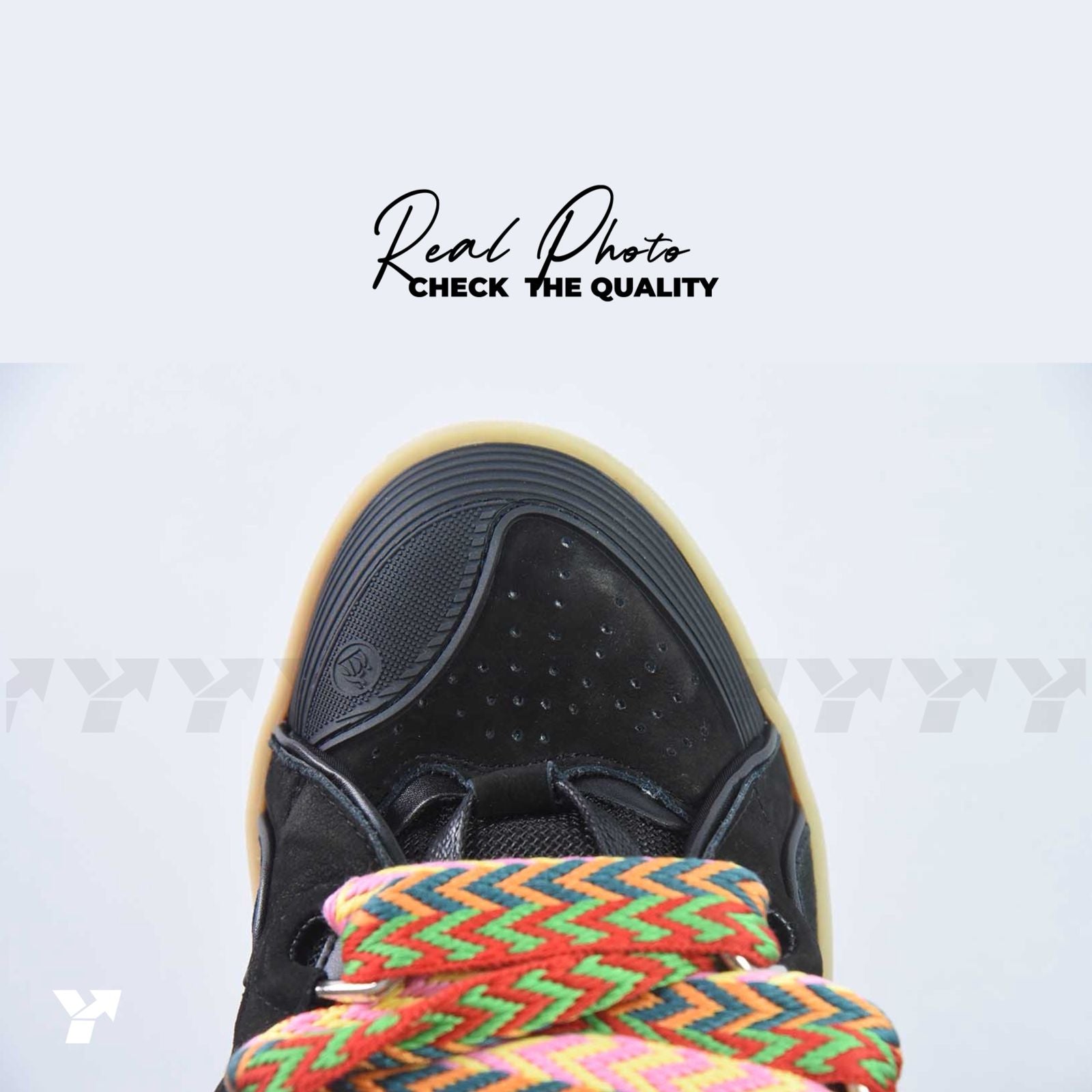 Lanvin Leather Curb-Black Multicolor