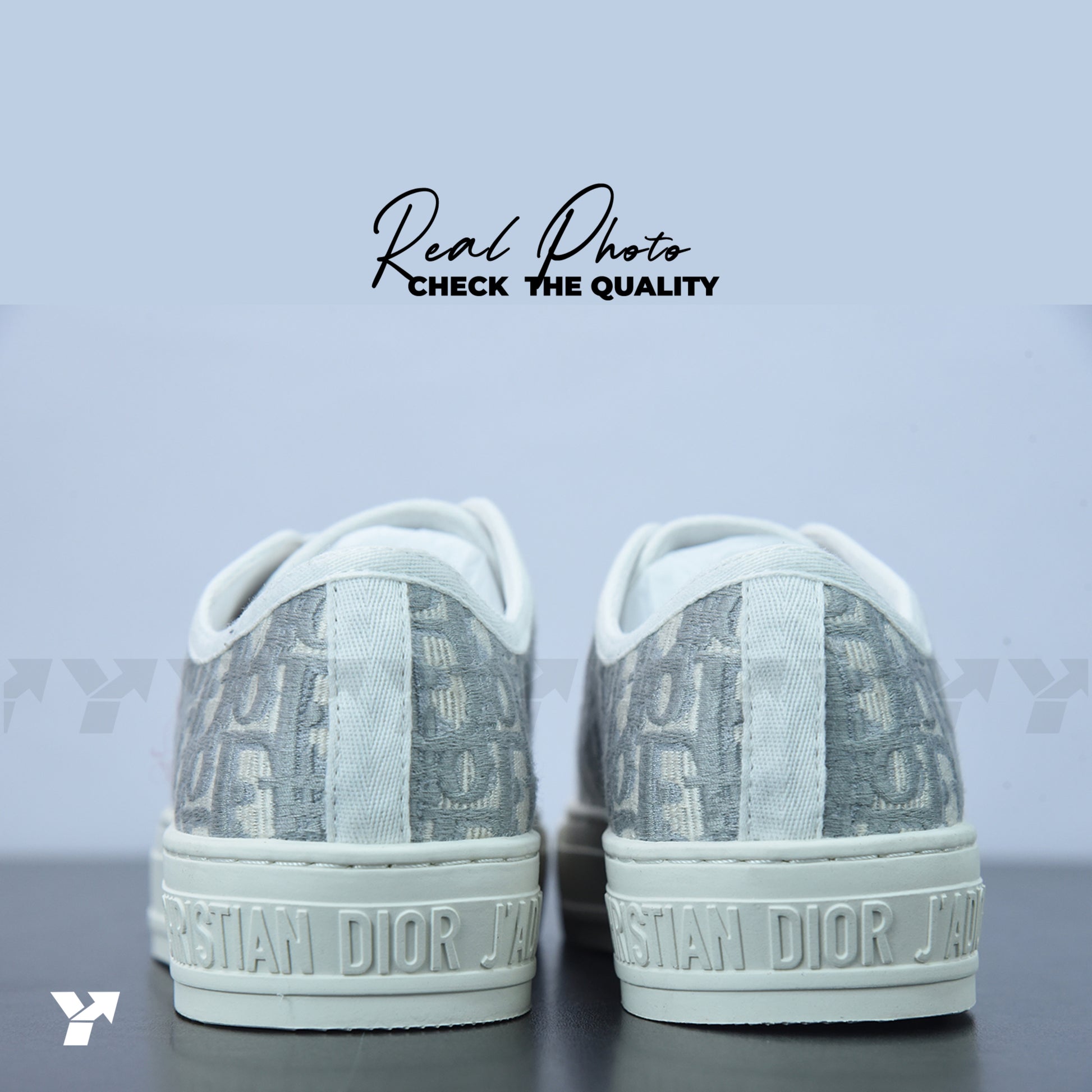 Dior Wmns Walk'N'Dior-Embroidered Canvas Low 'Grey'