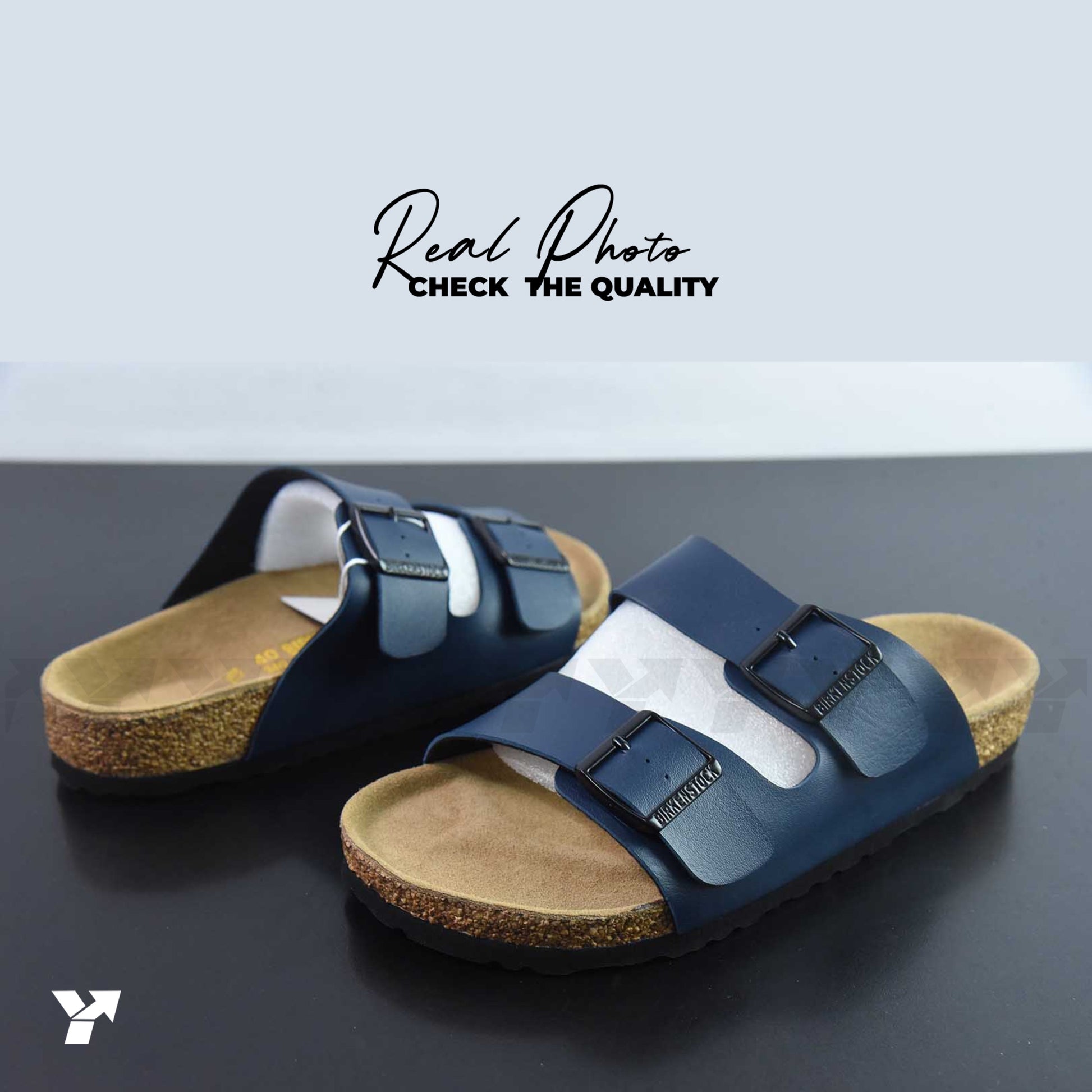 Birkenstock Arizona Birko-Flor 'Navy Blue'