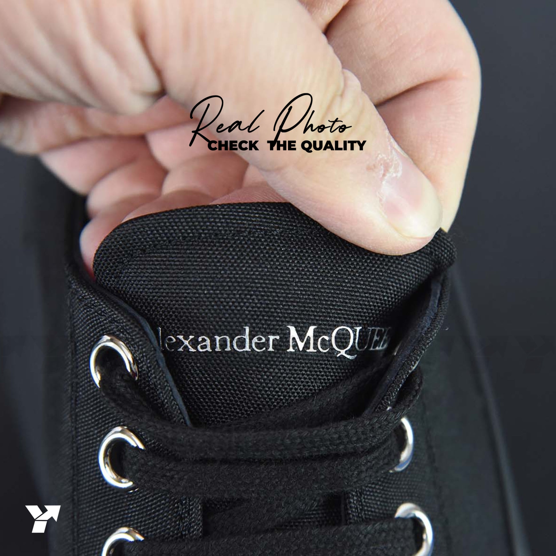 Alexander McQueen Tread Slick Low Lace Up-Black