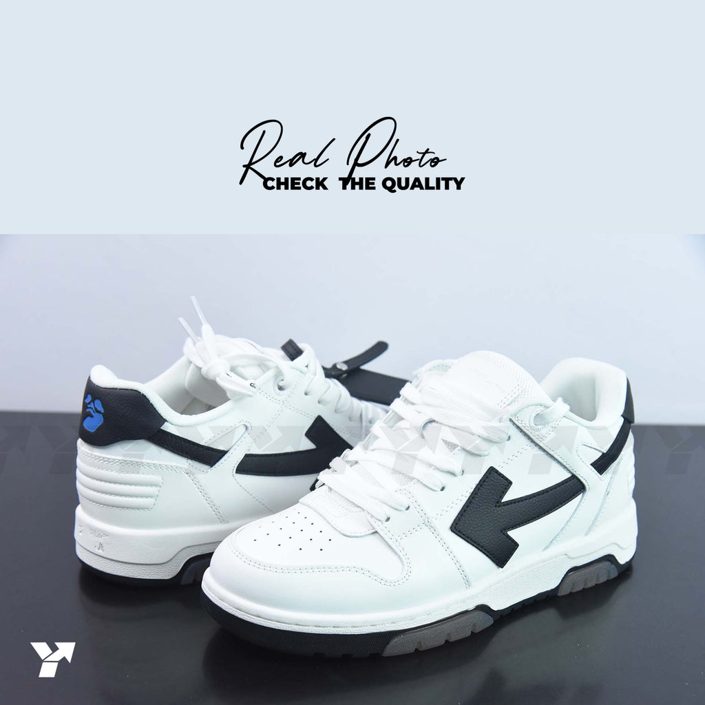 OFF-WHITE Out Of Office 0OO 30 MM Low Tops-Black White Blue