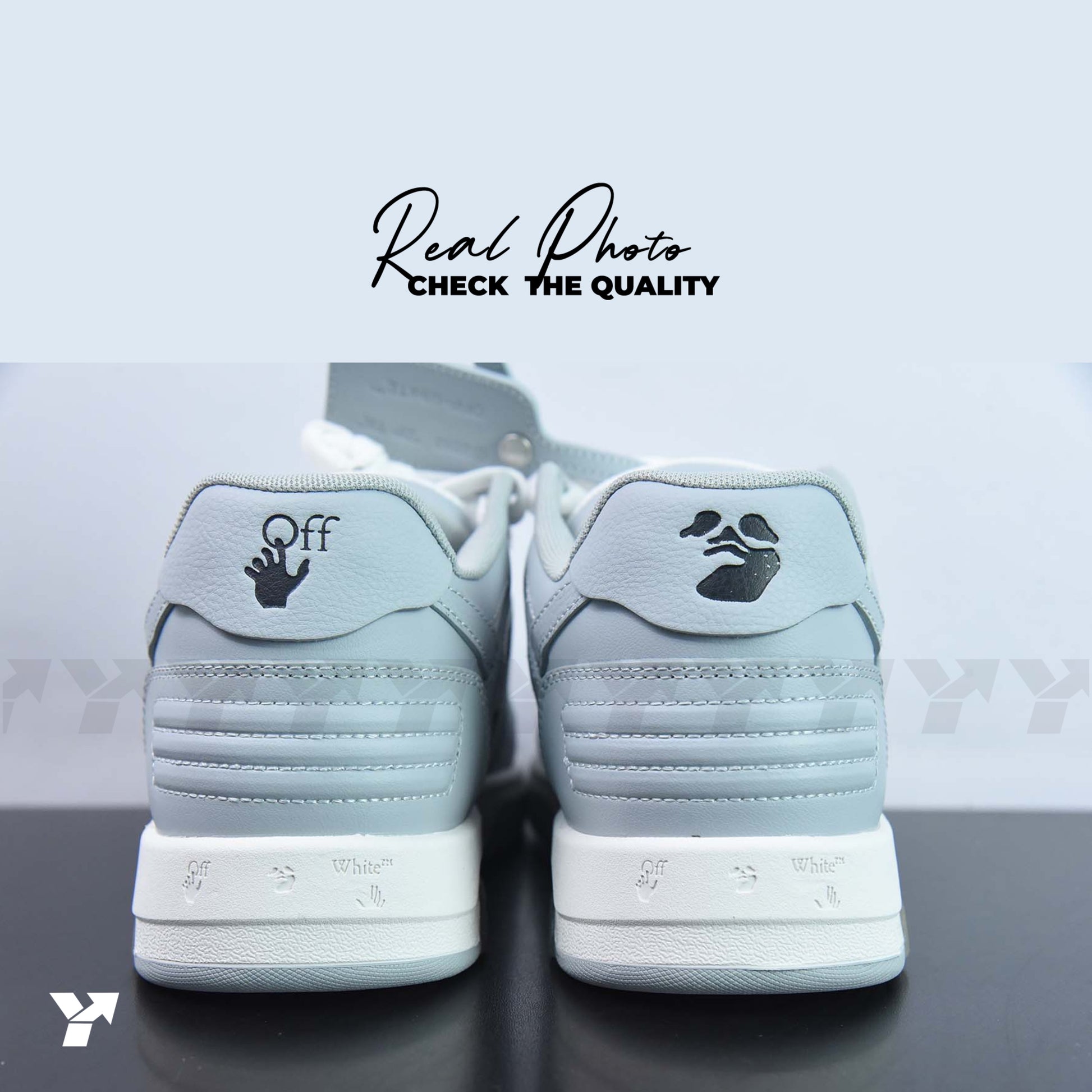 OFF-WHITE Out Of Office 00O Low Tops-White Grey