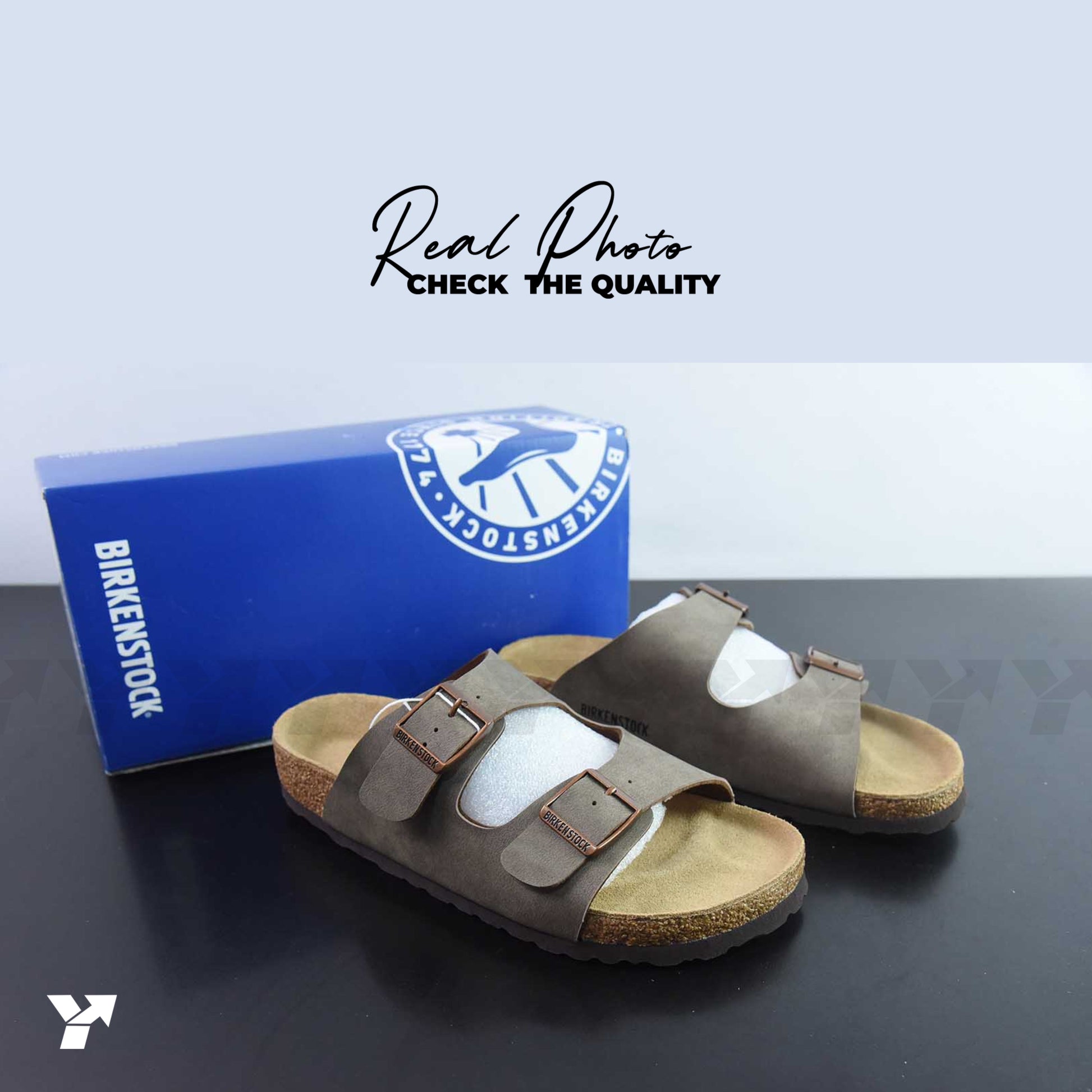 Birkenstock Arizona Birkibuc Narrow 'Stone'