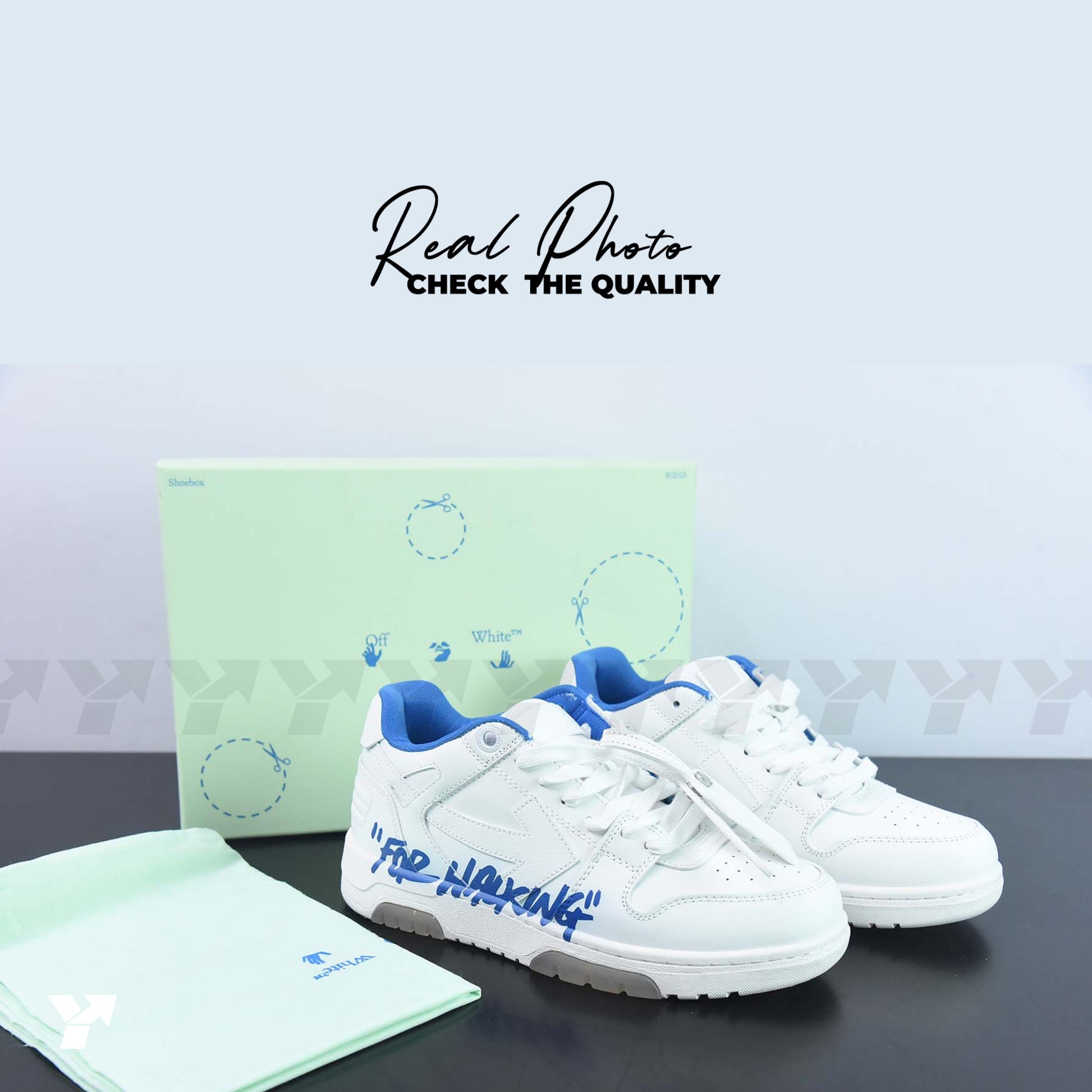 OFF-WHITE Out Of Office For Walking White Blue