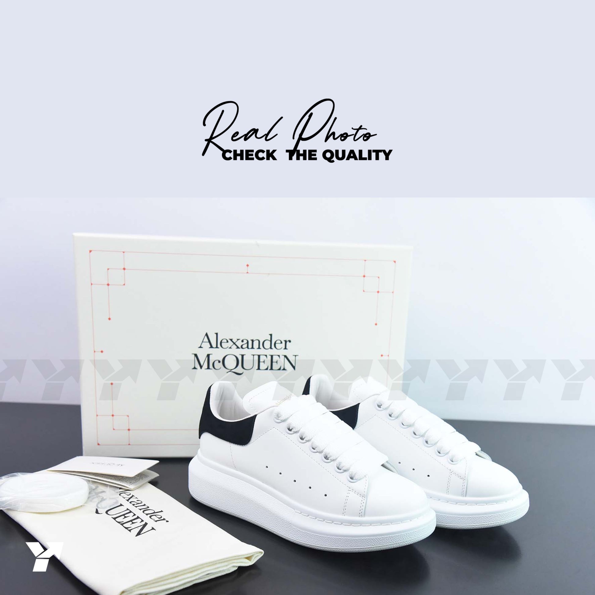 Alexander McQueen Oversized Sneaker 'White Black Ivory’