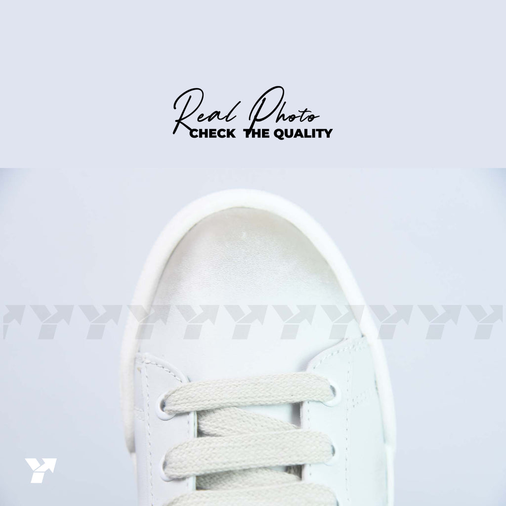 Miu Miu bleached leather sneakers-White