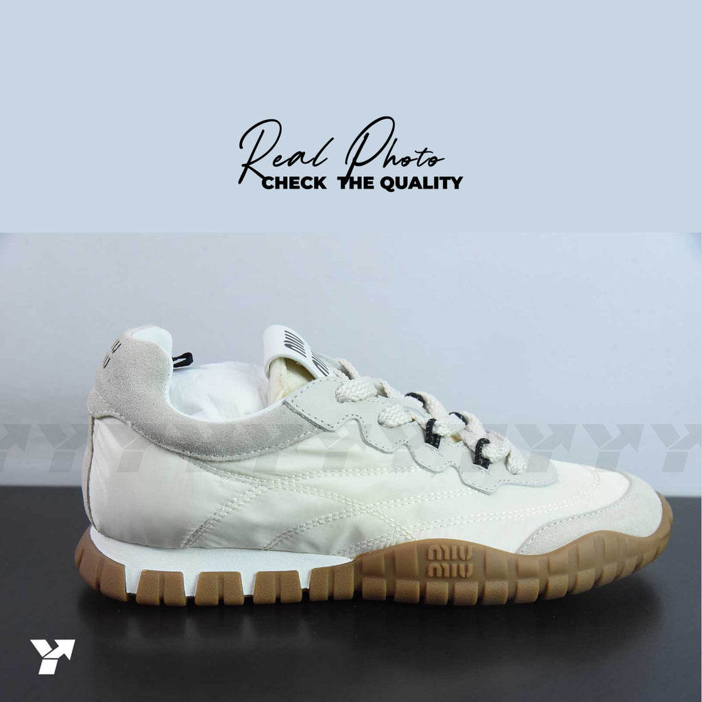Miu Miu Tyre Technical Fabric-Ivory