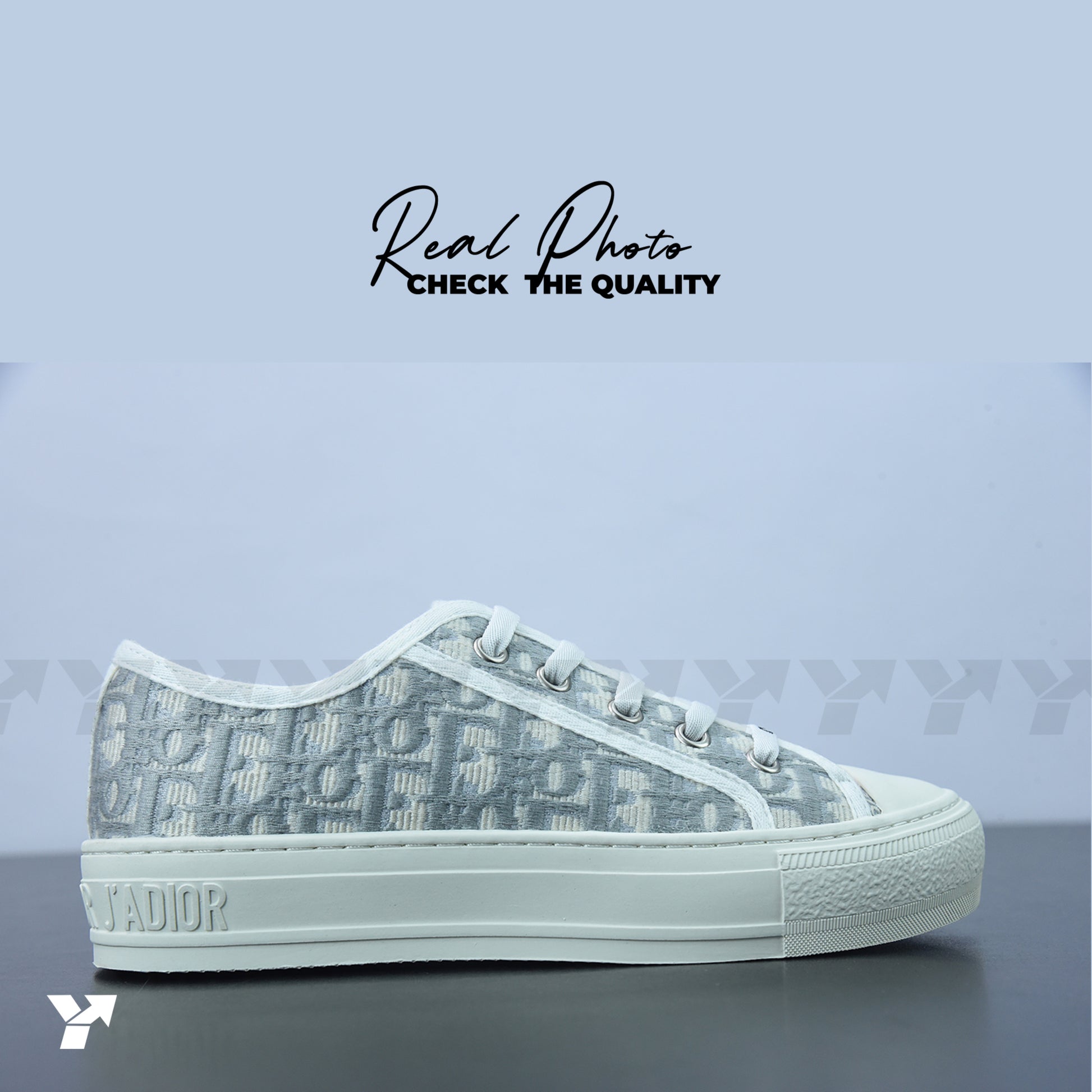 Dior Wmns Walk'N'Dior-Embroidered Canvas Low 'Grey'