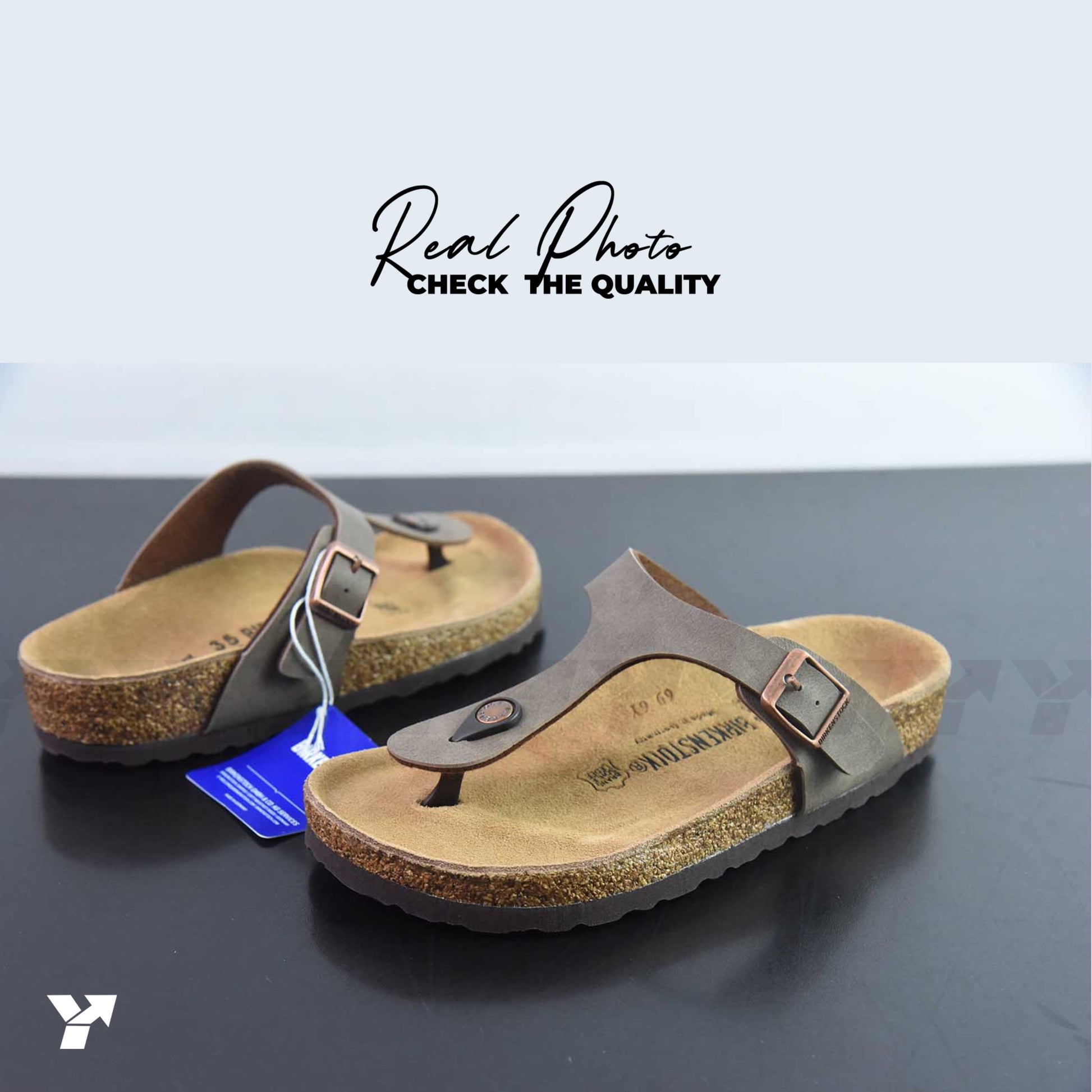 Birkenstock Gizeh Birko-Flor Birkibuc-Stone