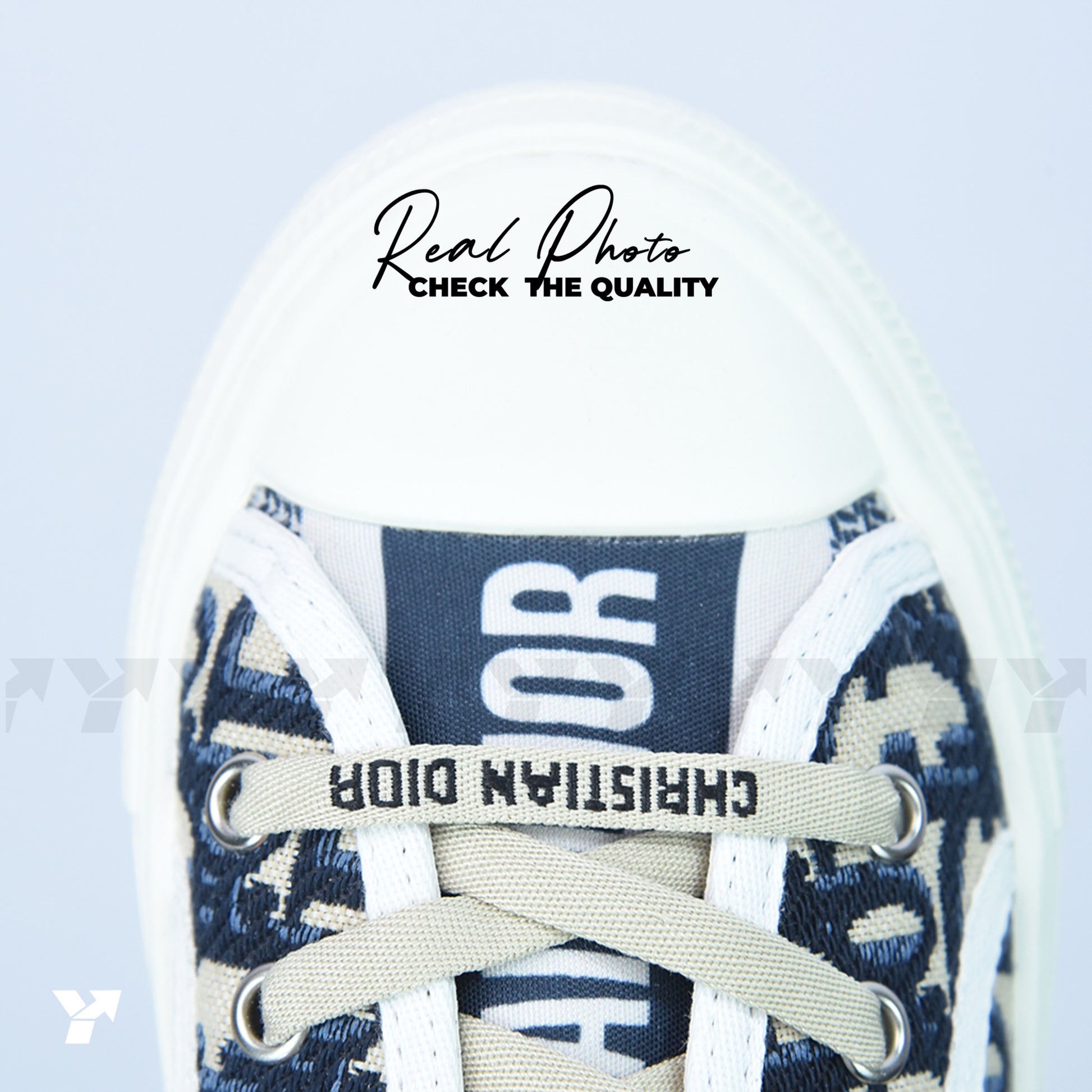 Dior Wmns Walk'N'Dior-Embroidered Canvas Low navy blue