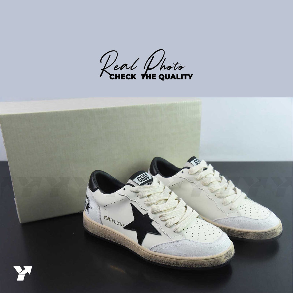 Golden Goose Ball-Star Low White Black
