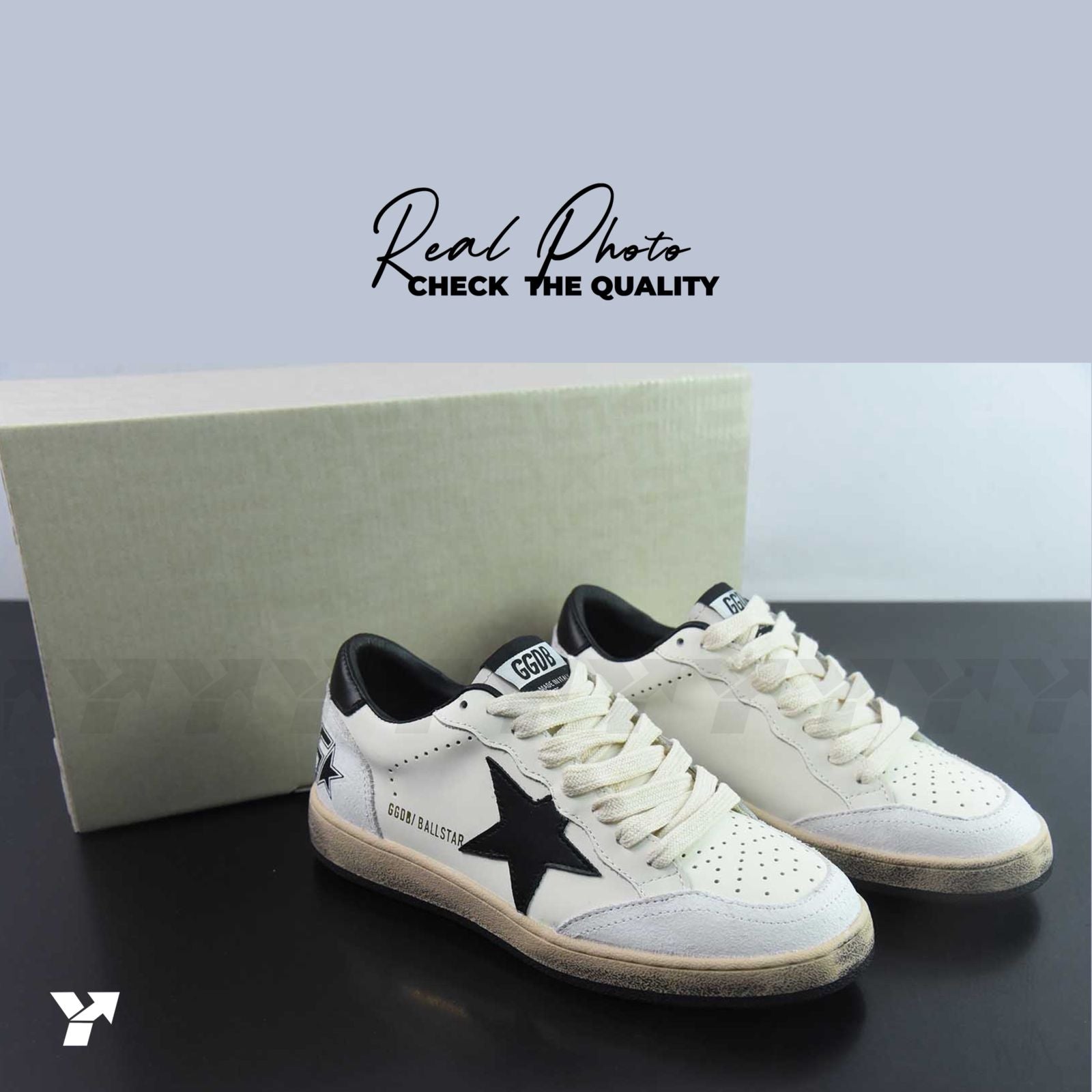 Golden Goose Ball-Star Low White Black