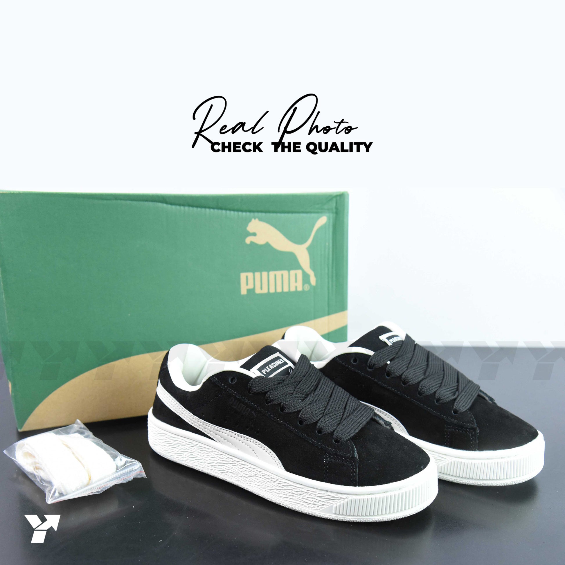 Puma Suede XL-Pleasures Black Frosted Ivory