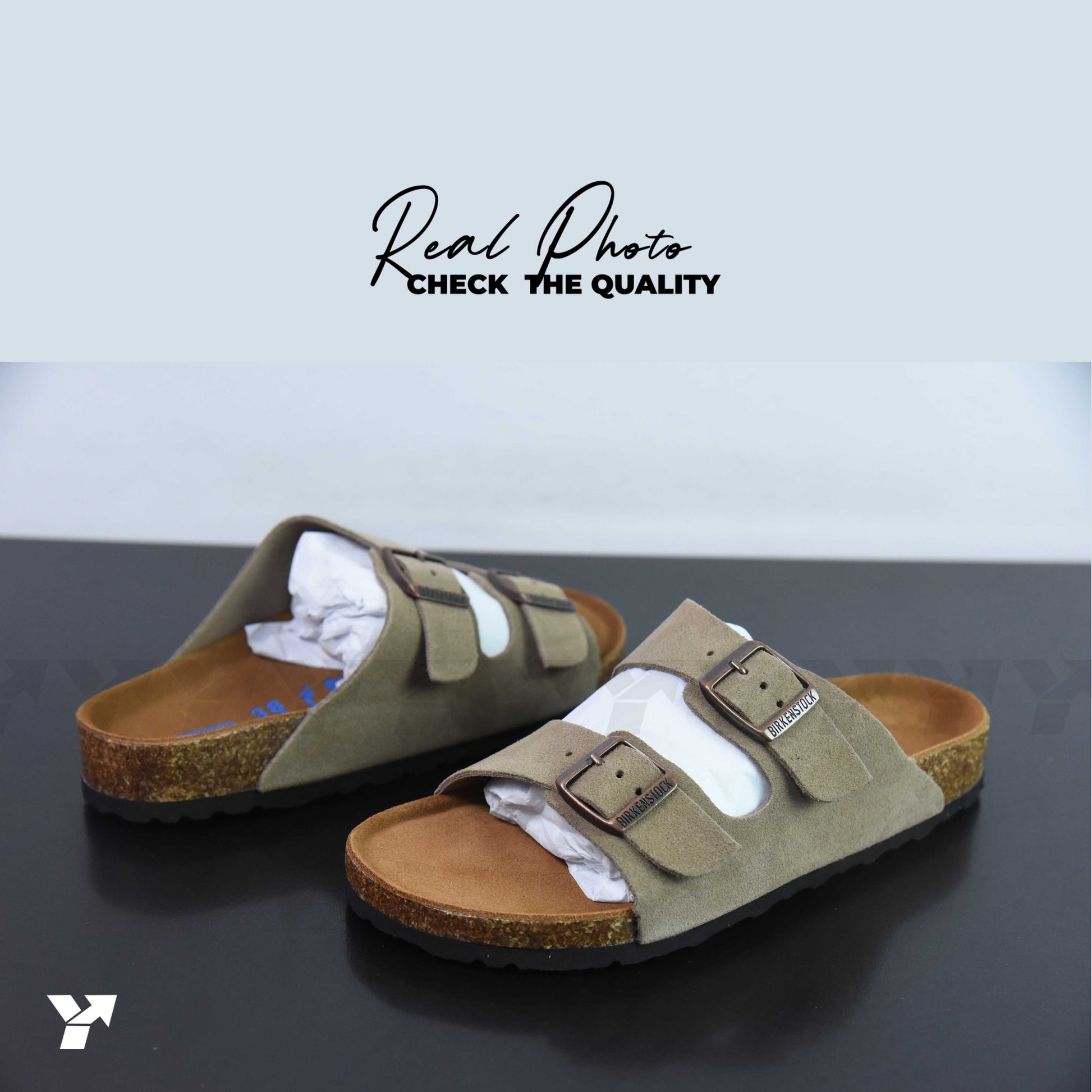 Birkenstock Arizona Soft Footbed Suede-Taupe