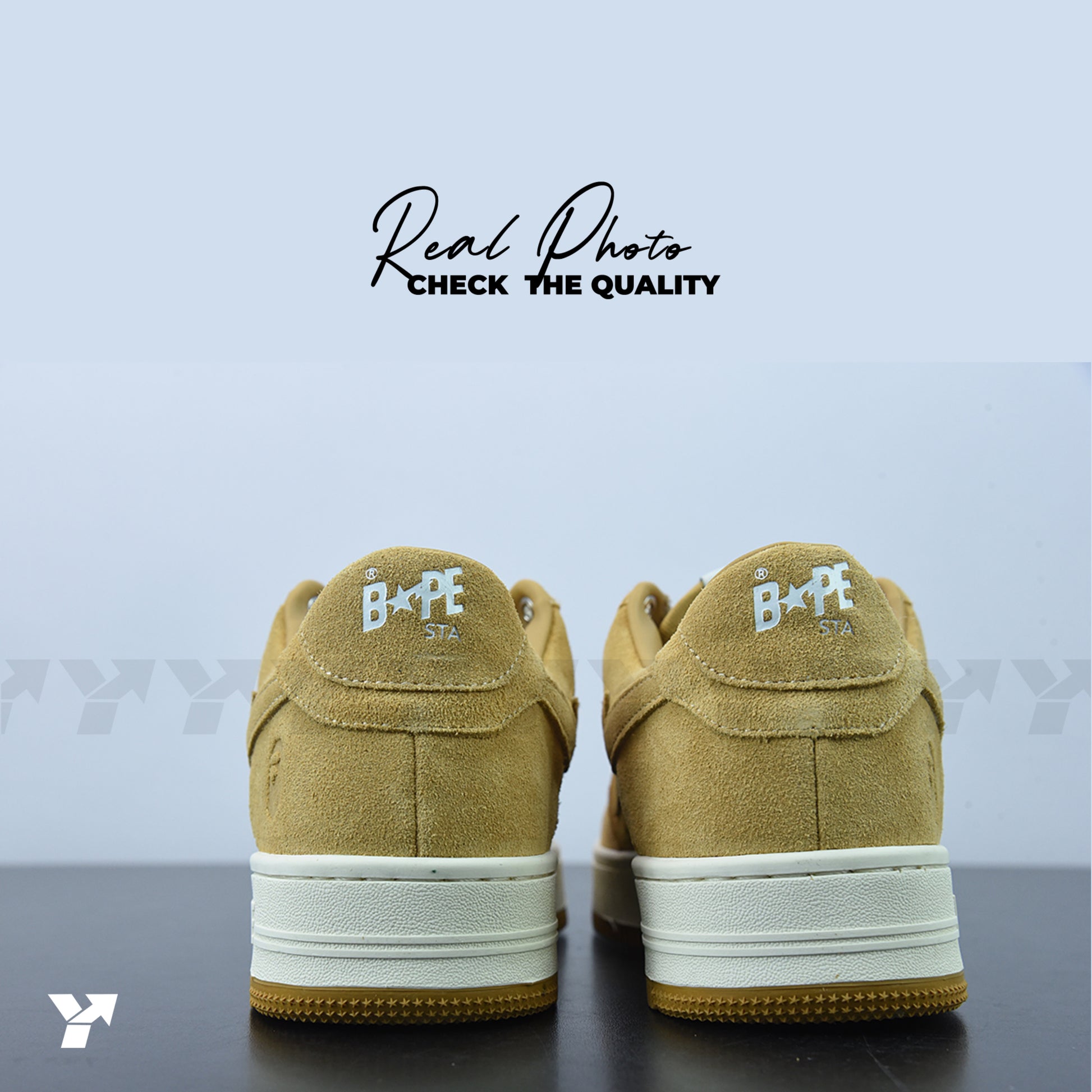 A Bathing Ape Bape Sta Beige Suede