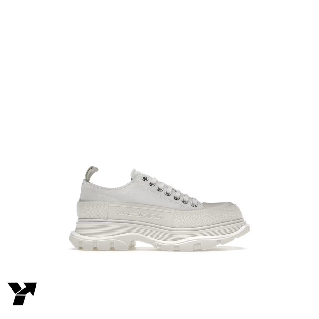 Alexander McQueen Tread Slick Low Lace Up-White White