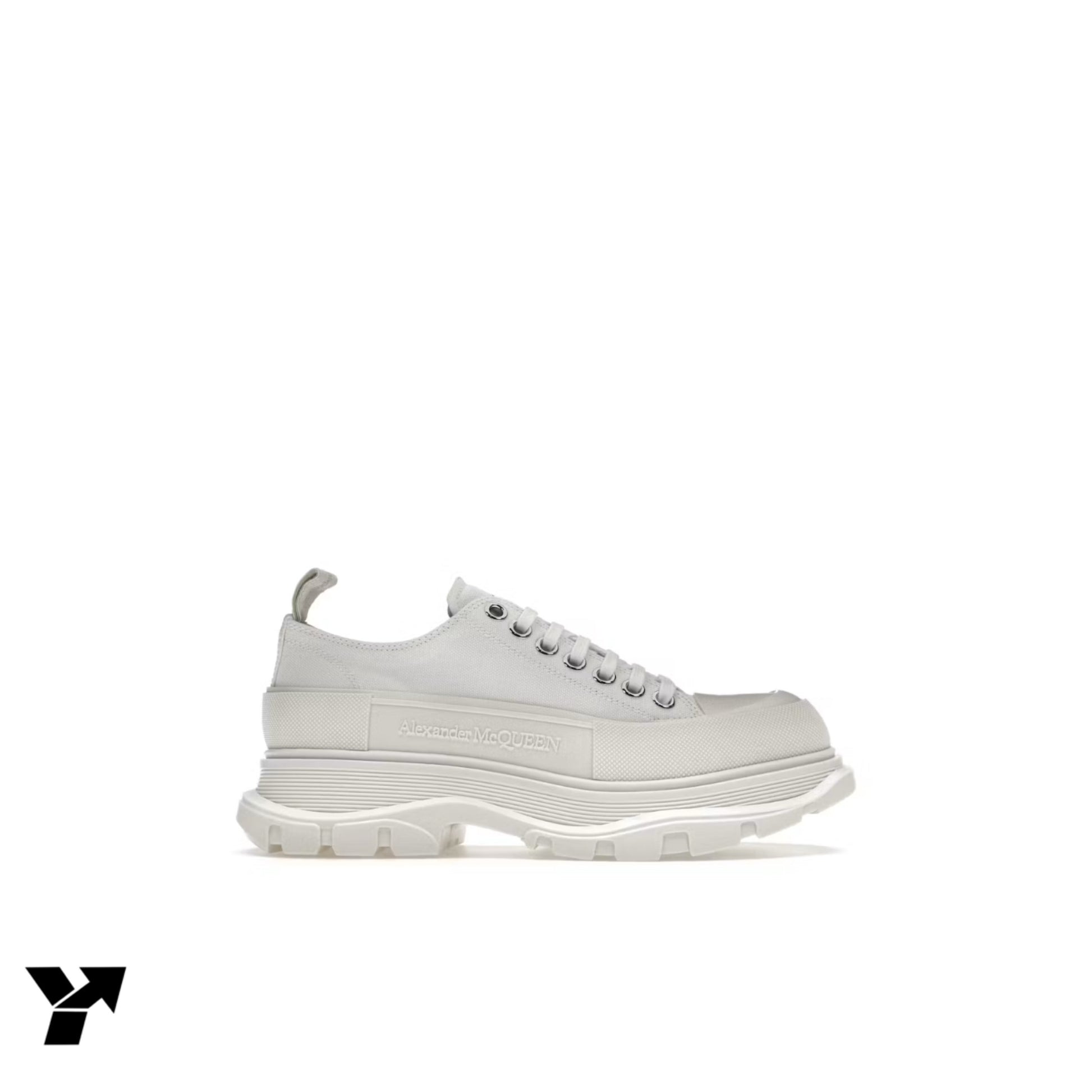 Alexander McQueen Tread Slick Low Lace Up-White White