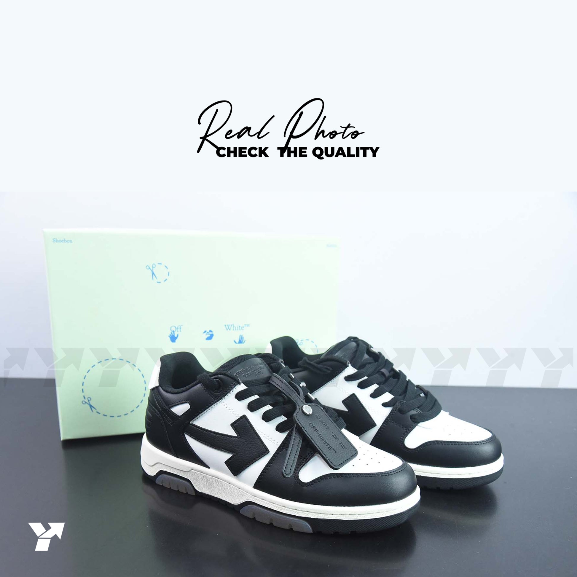 Off-White Out Of Office Calf Leather-Panda