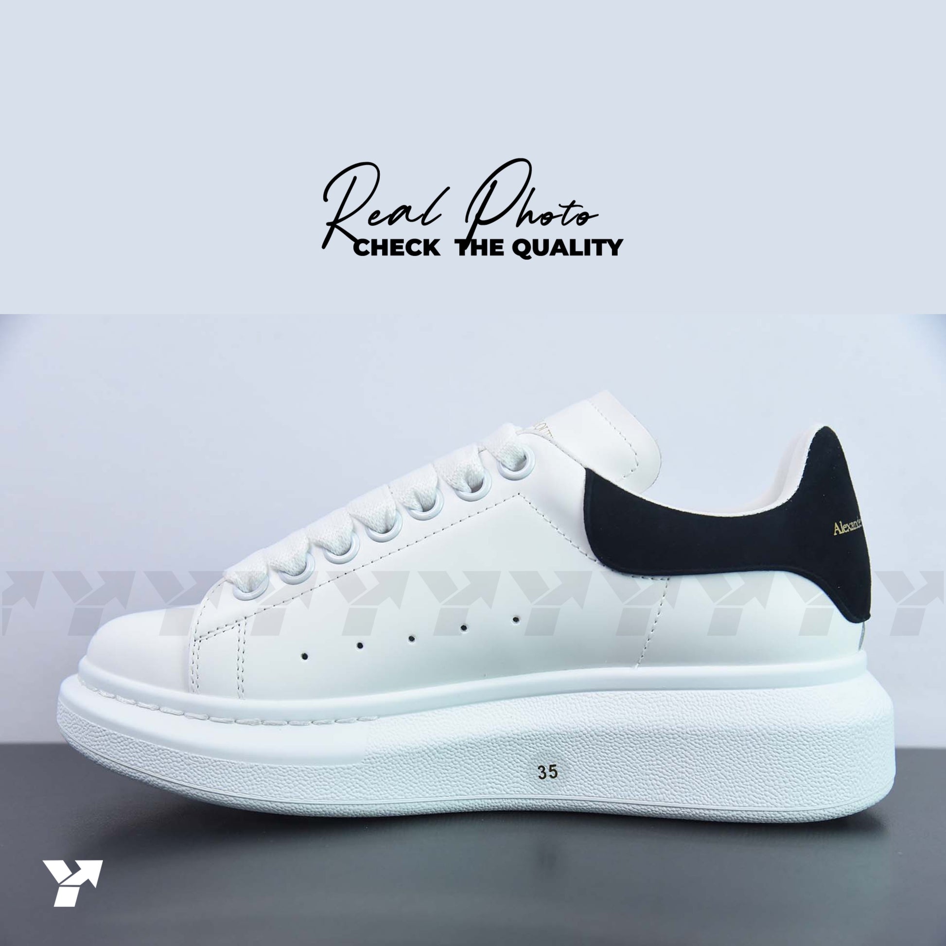 Alexander McQueen Oversized Sneaker 'White Black Ivory’