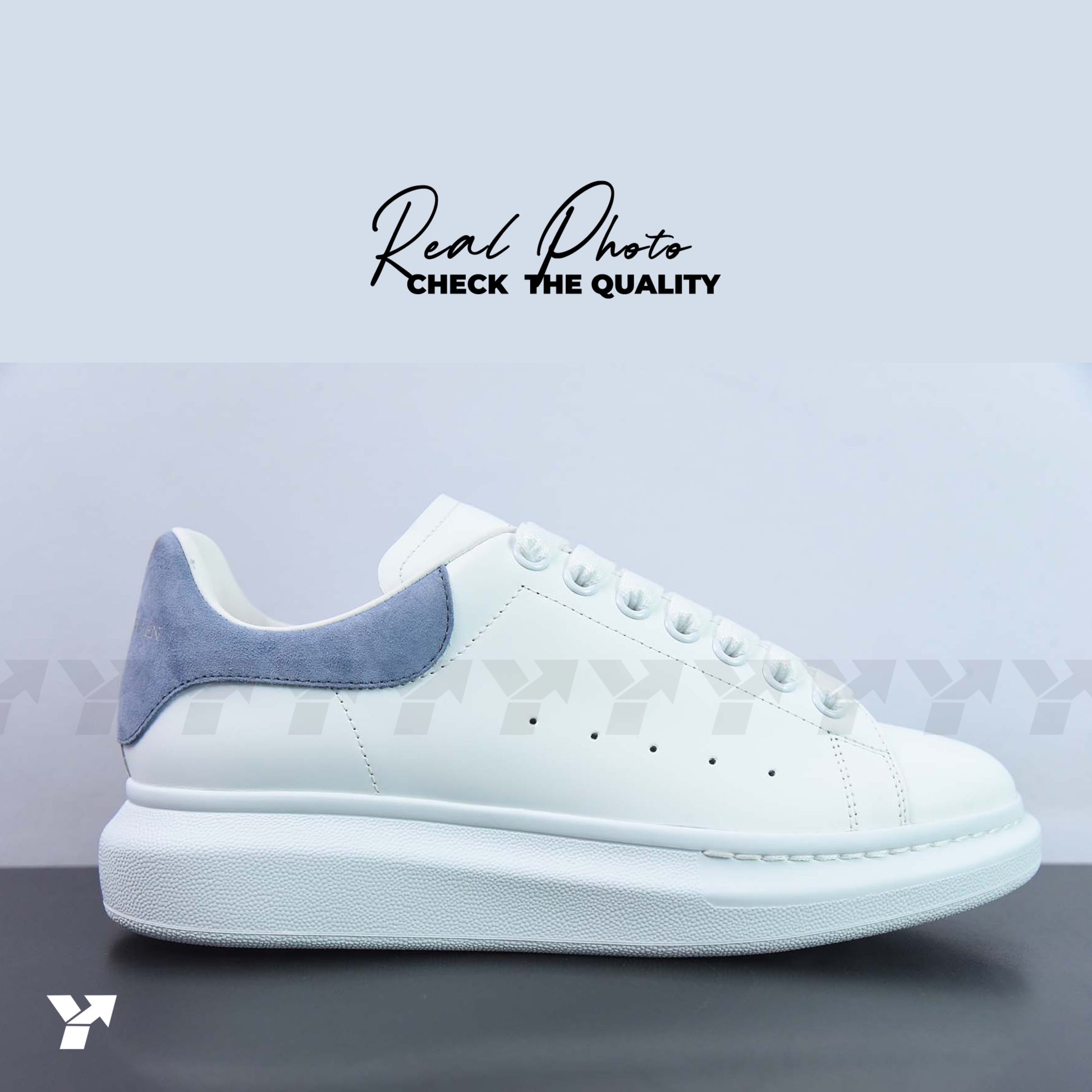 Alexander McQueen Wmns Oversized Sneaker 'White Dream Blue’