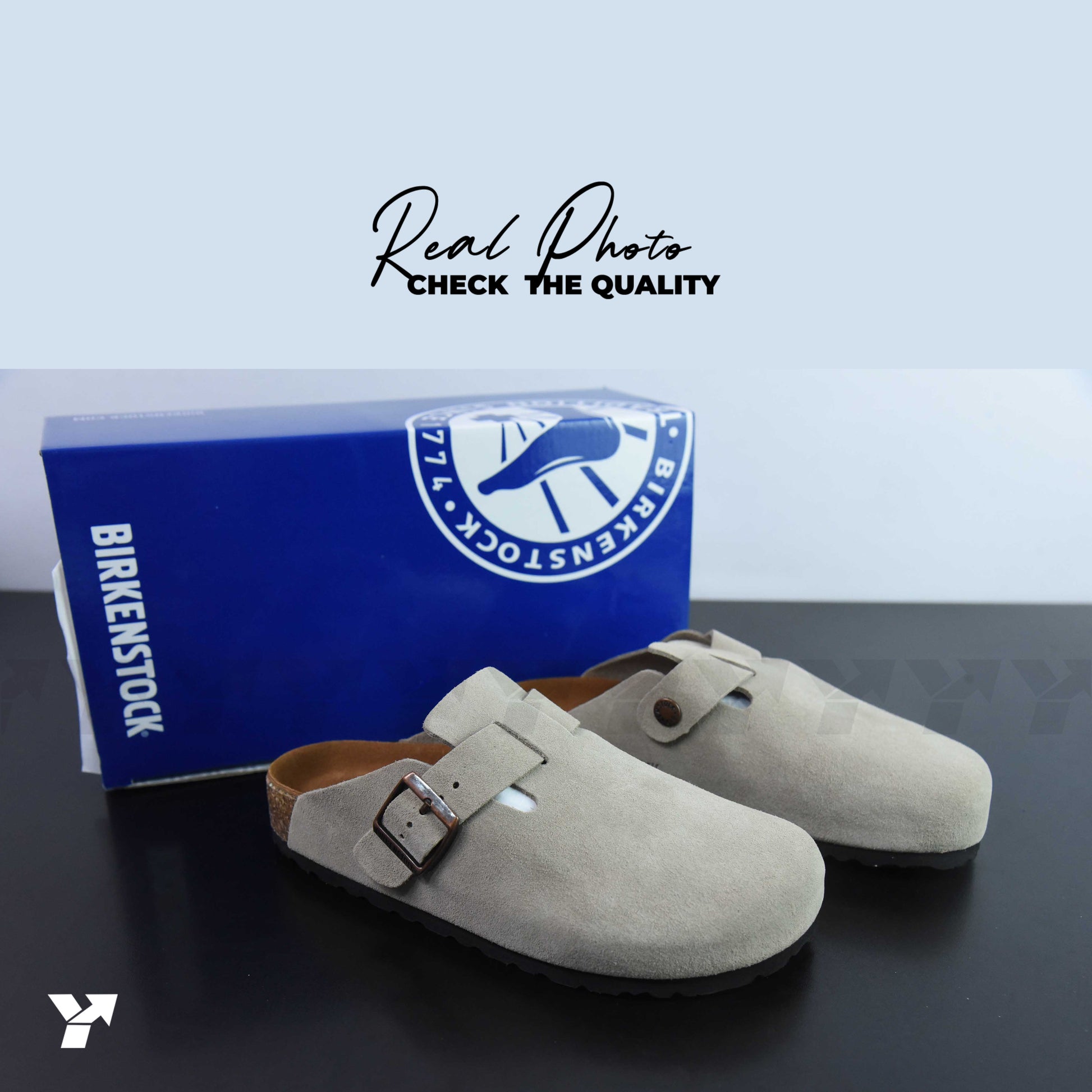 Birkenstock Boston Soft Footbed-Suede Taupe
