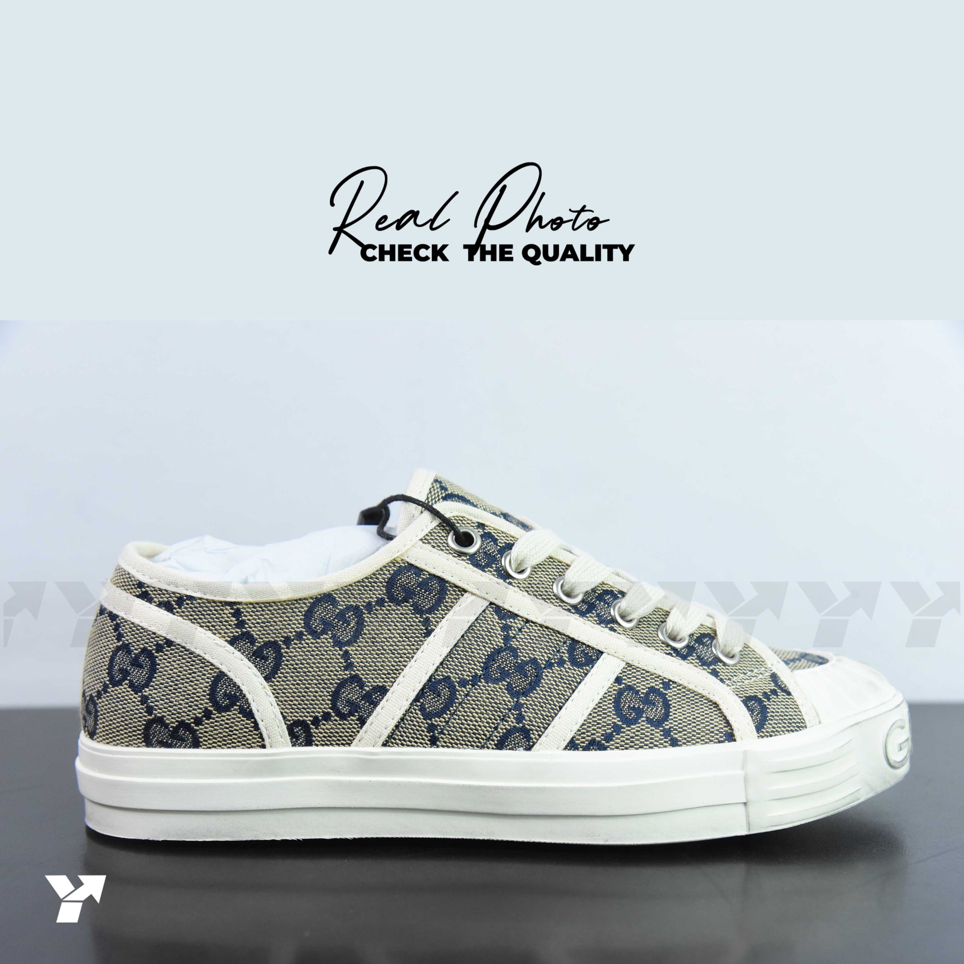 Gucci GG Sneaker 'Beige Blue Monogram'