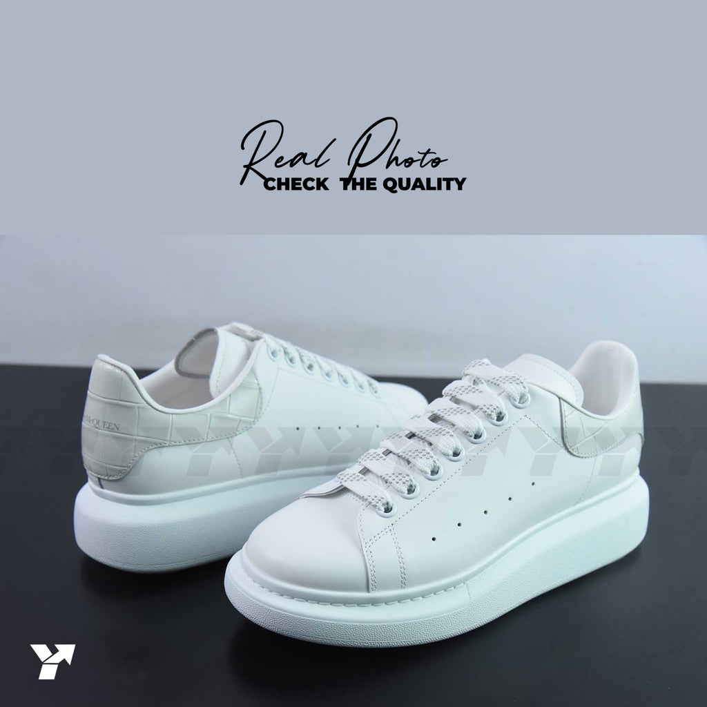 Alexander McQueen Wmns Oversized Sneaker 'White Croc'