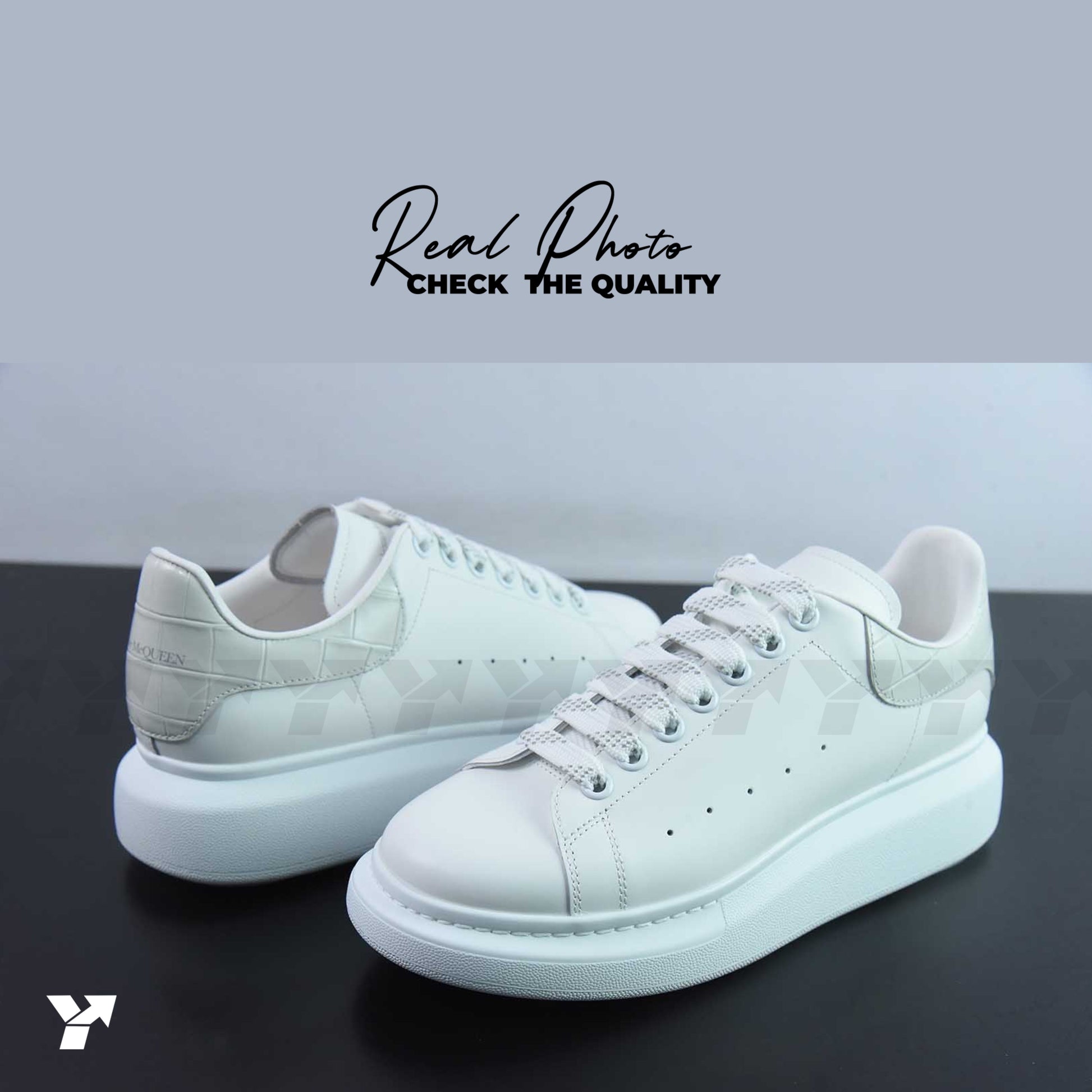 Alexander McQueen Wmns Oversized Sneaker 'White Croc'