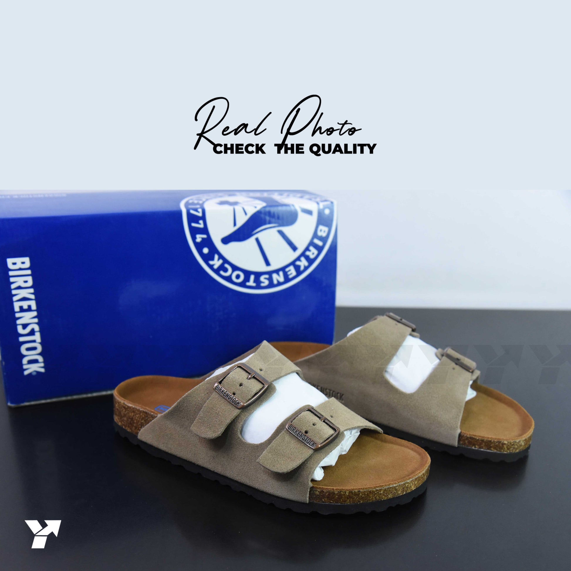 Birkenstock Arizona Soft Footbed Suede-Taupe